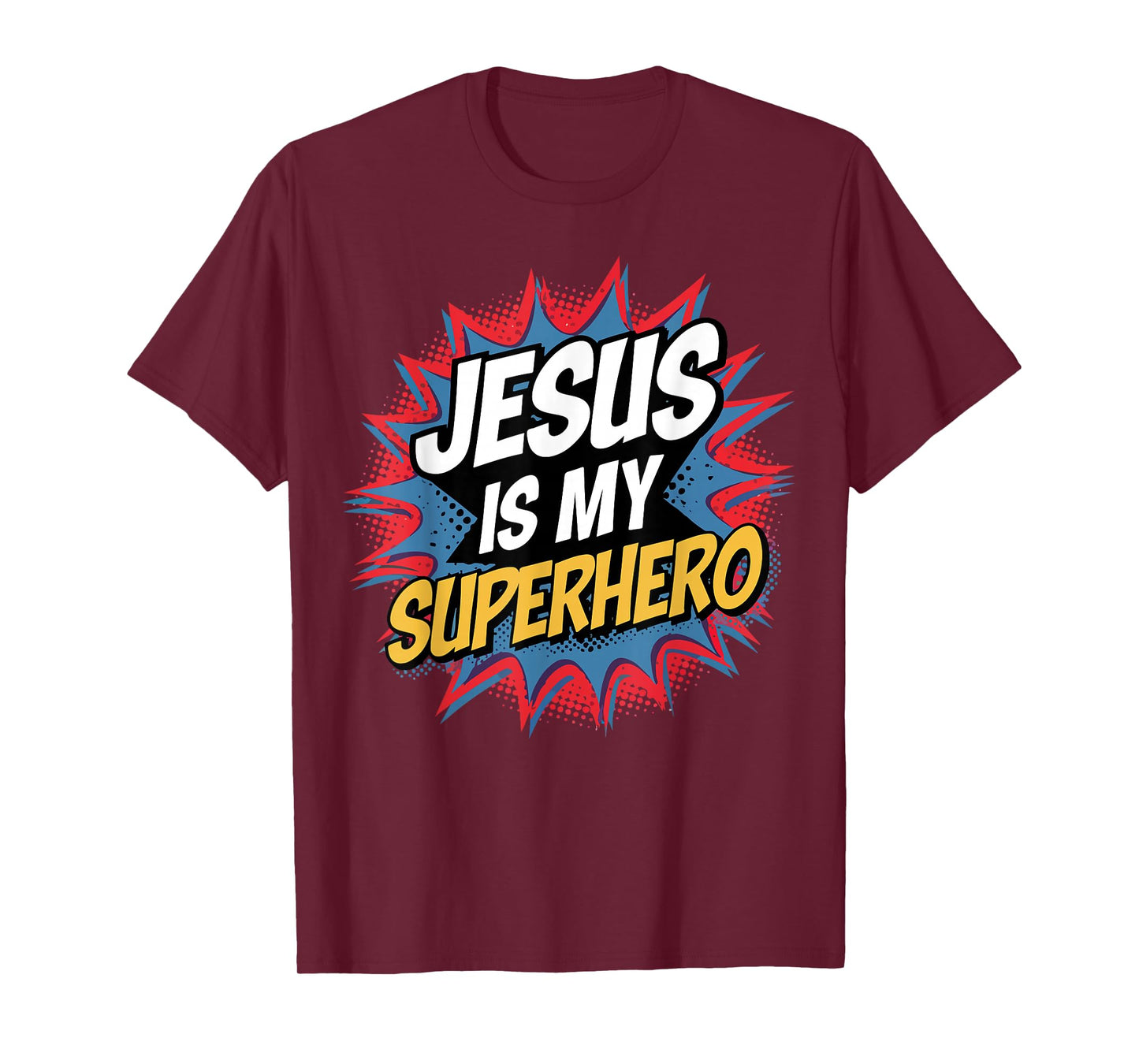 Christian Boys Jesus Is My Superhero Funny Christian Humor T-Shirt