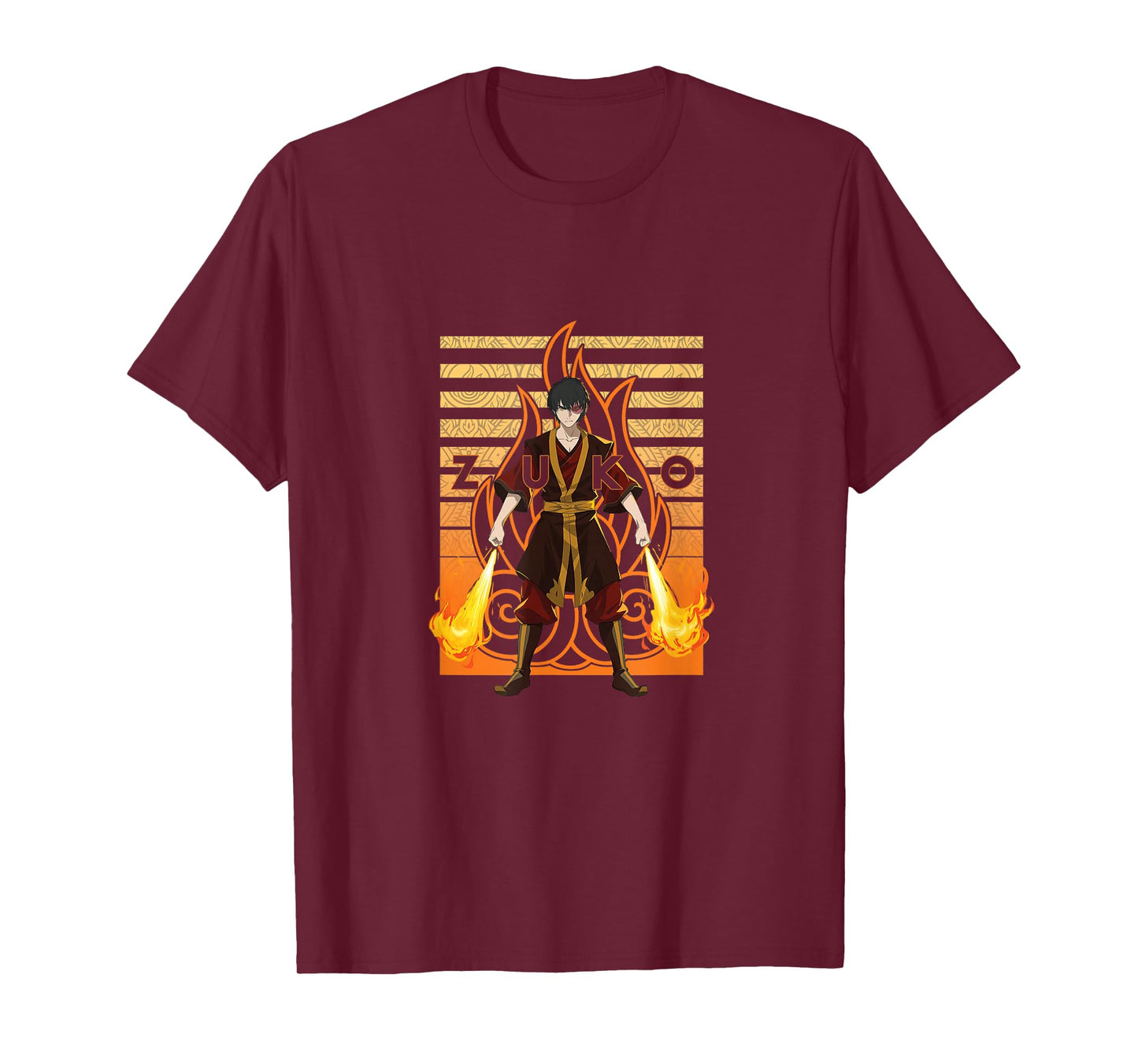 Avatar The Last Airbender Zuko With Flames Graphic T-Shirt
