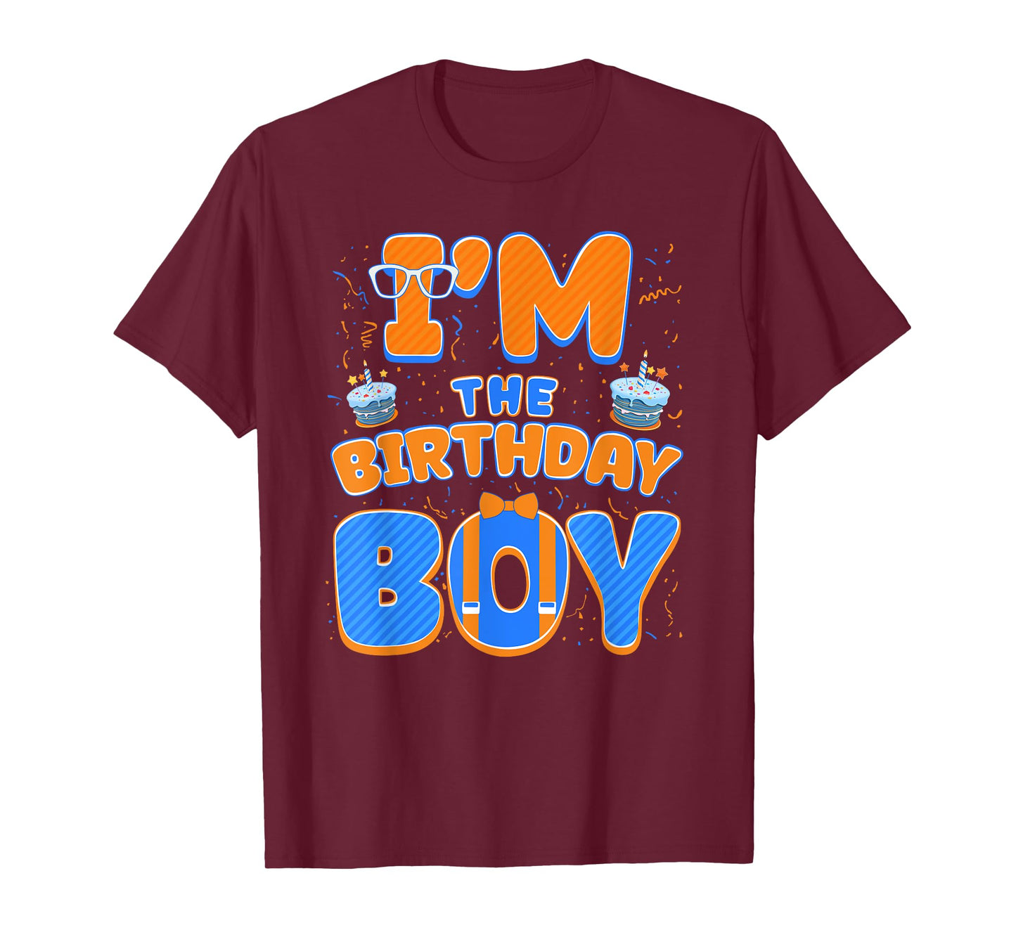 Cute I’m The Birthday Boy Matching Blue Orange Party T-Shirt