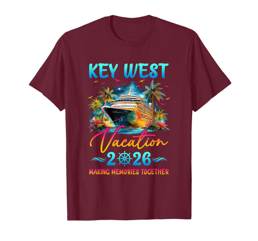 Key West Family Vacation 2026 Matching Group Summer T-Shirt