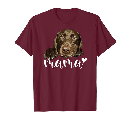 Chocolate Lab Mama Brown Labrador Mom The Dog Mother T-Shirt