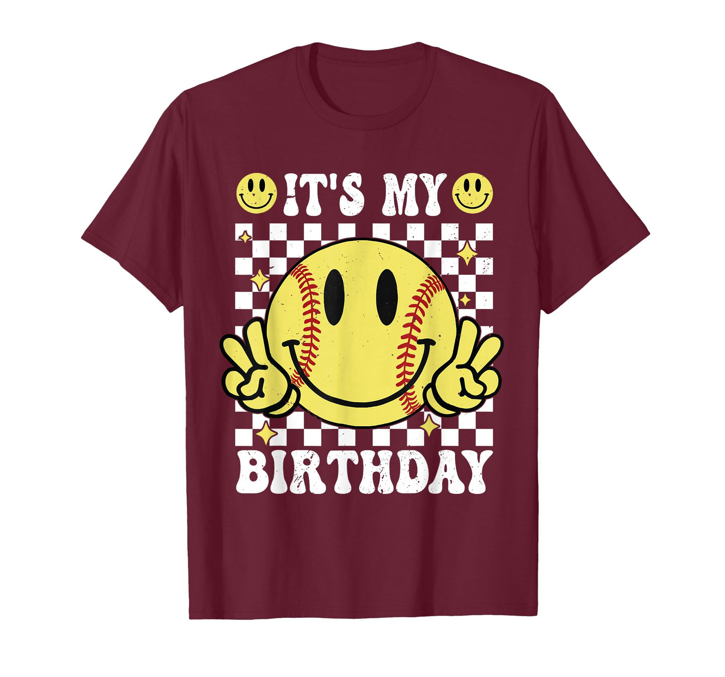 It's My Birthday Softball Girl Boy - Softball Birthday Party T-Shirt