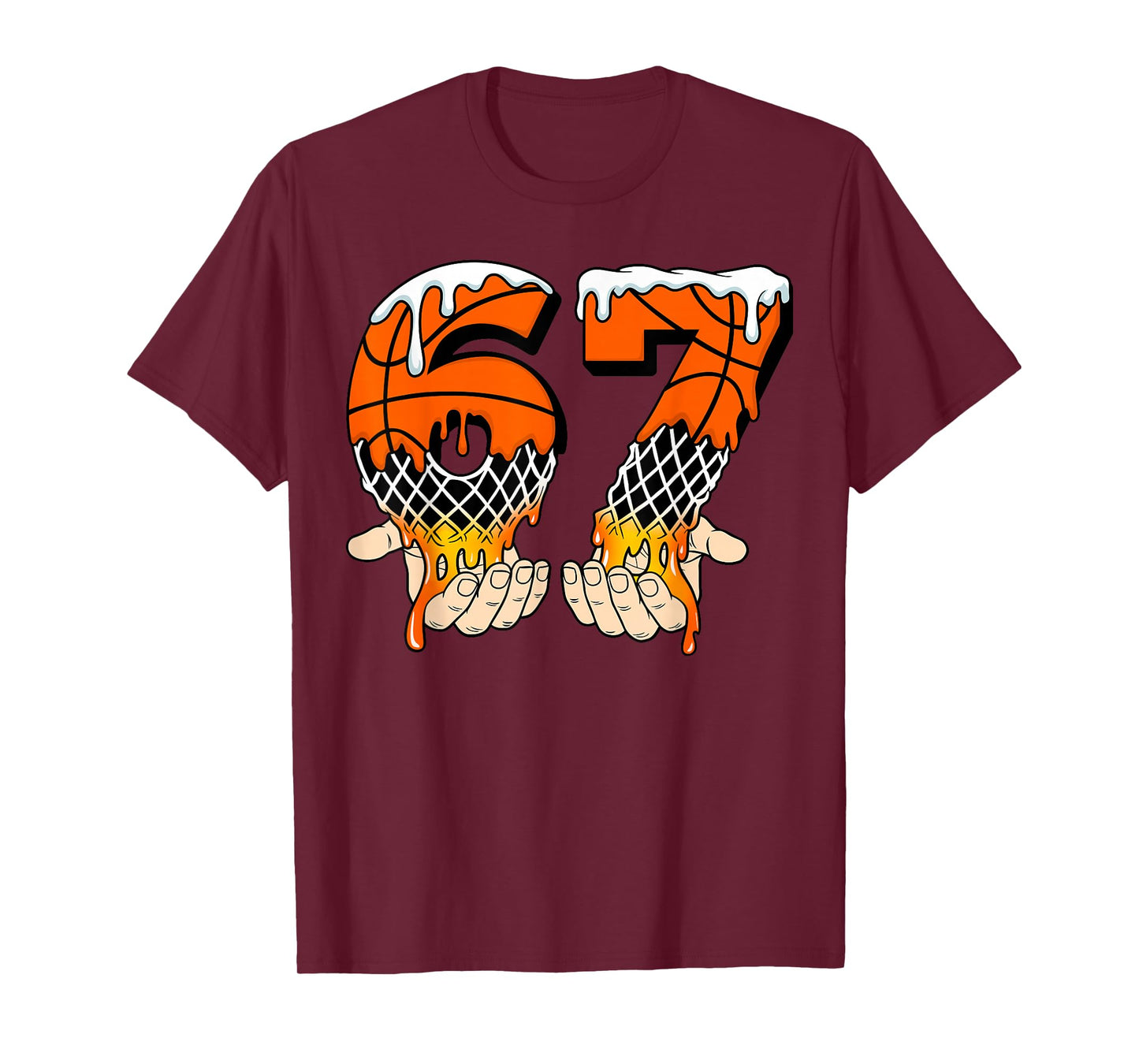 Basketball 67 Ice Cream Drip 6 7 Six Seven Meme Sport Player T-Shirt