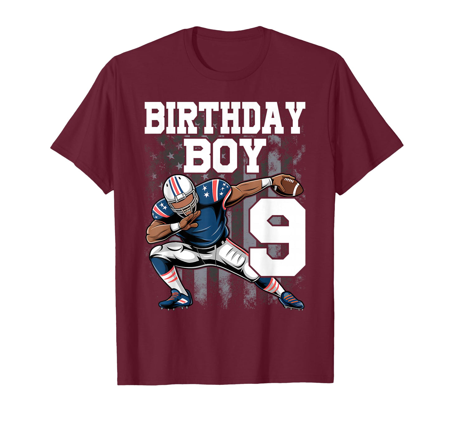9 Years Old Boy Football Player 9th Football Birthday Boys T-Shirt