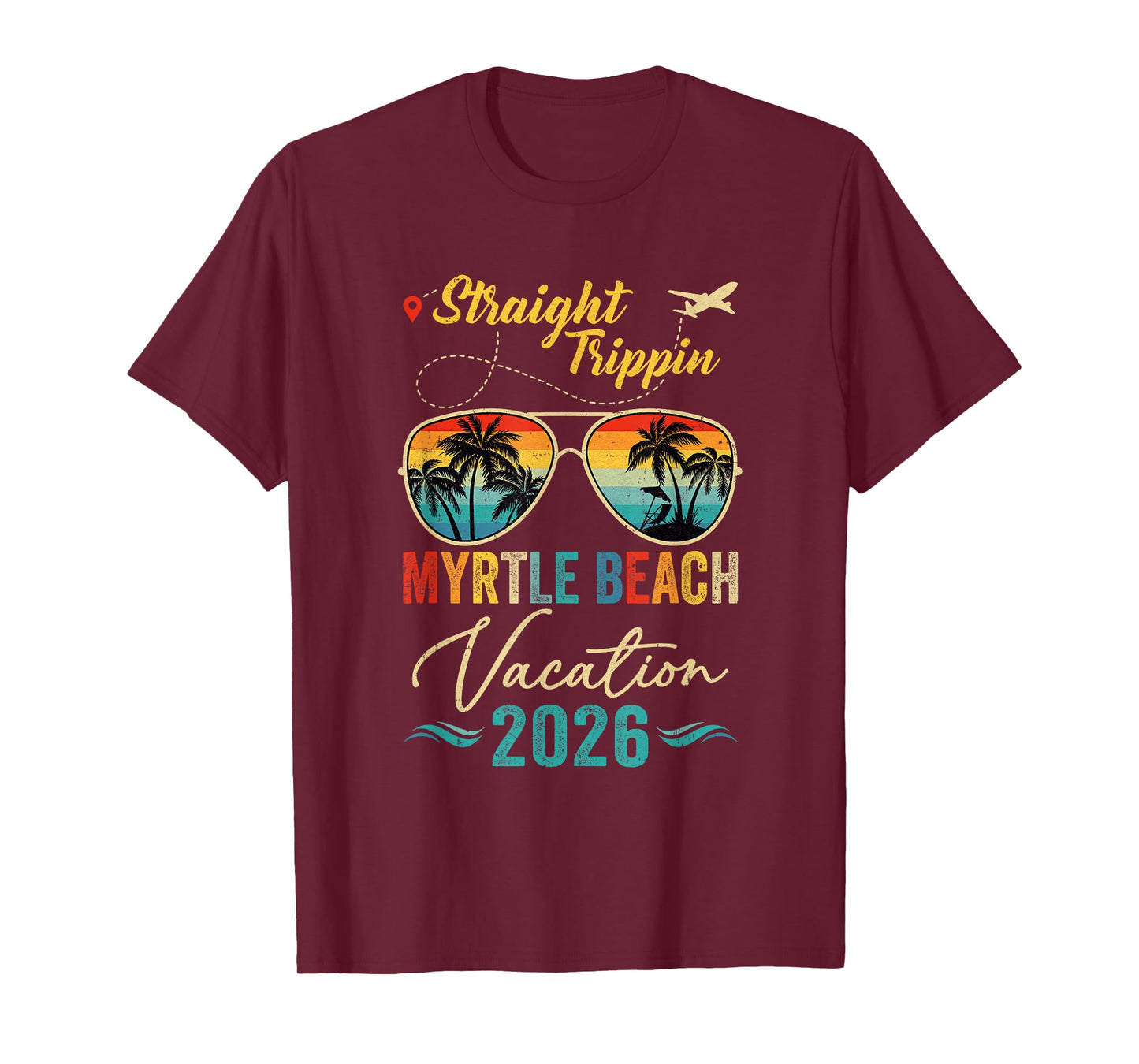 Straight Trippin Myrtle Beach 2026 Family Summer Vacation T-Shirt