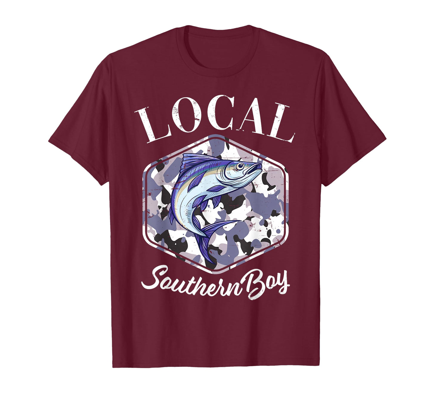 Local Southern Boy Fishing Camouflage Old Camo T-Shirt
