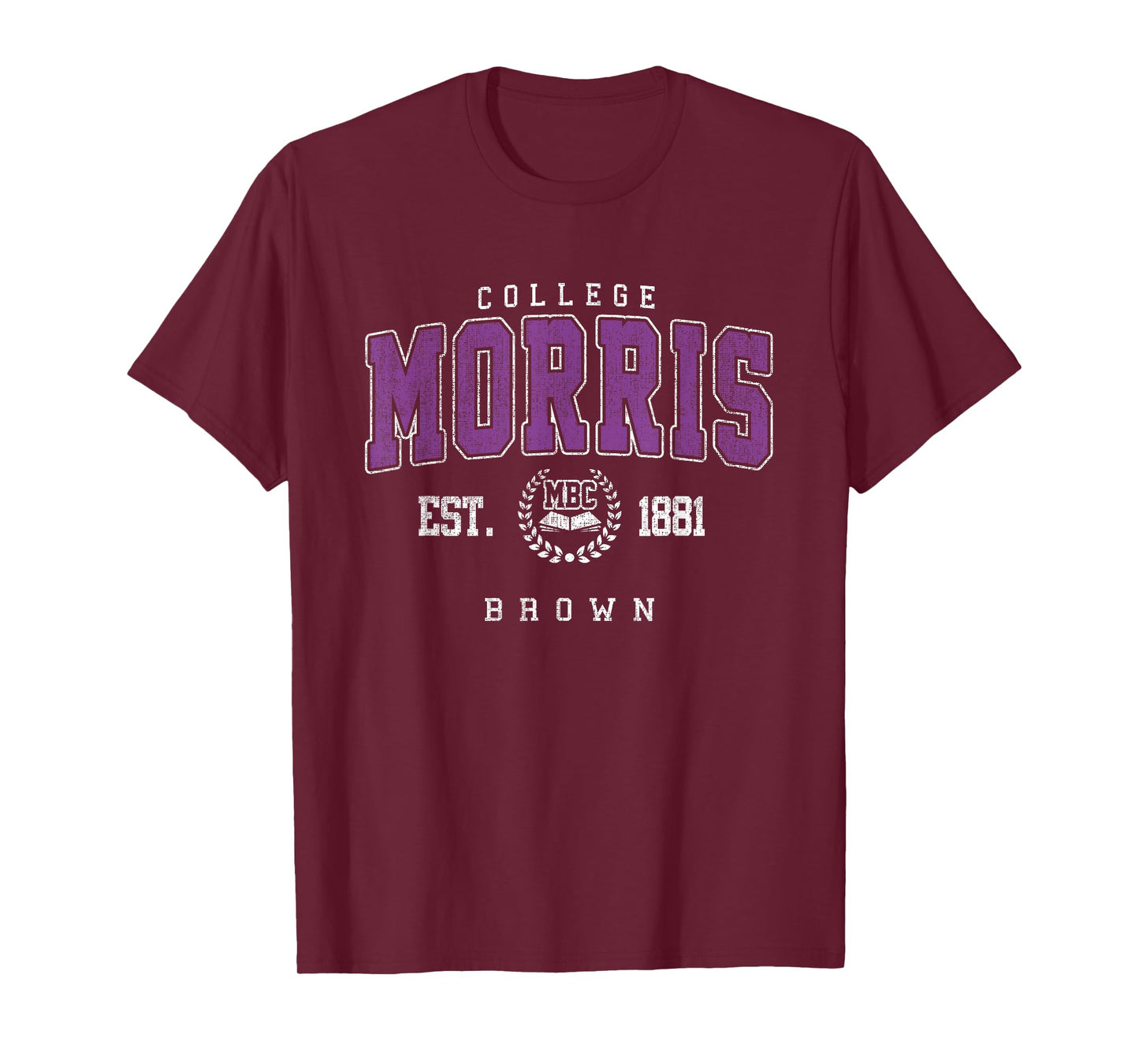 Morris College brown Arch Collegiate Retro for Tee Men Women T-Shirt
