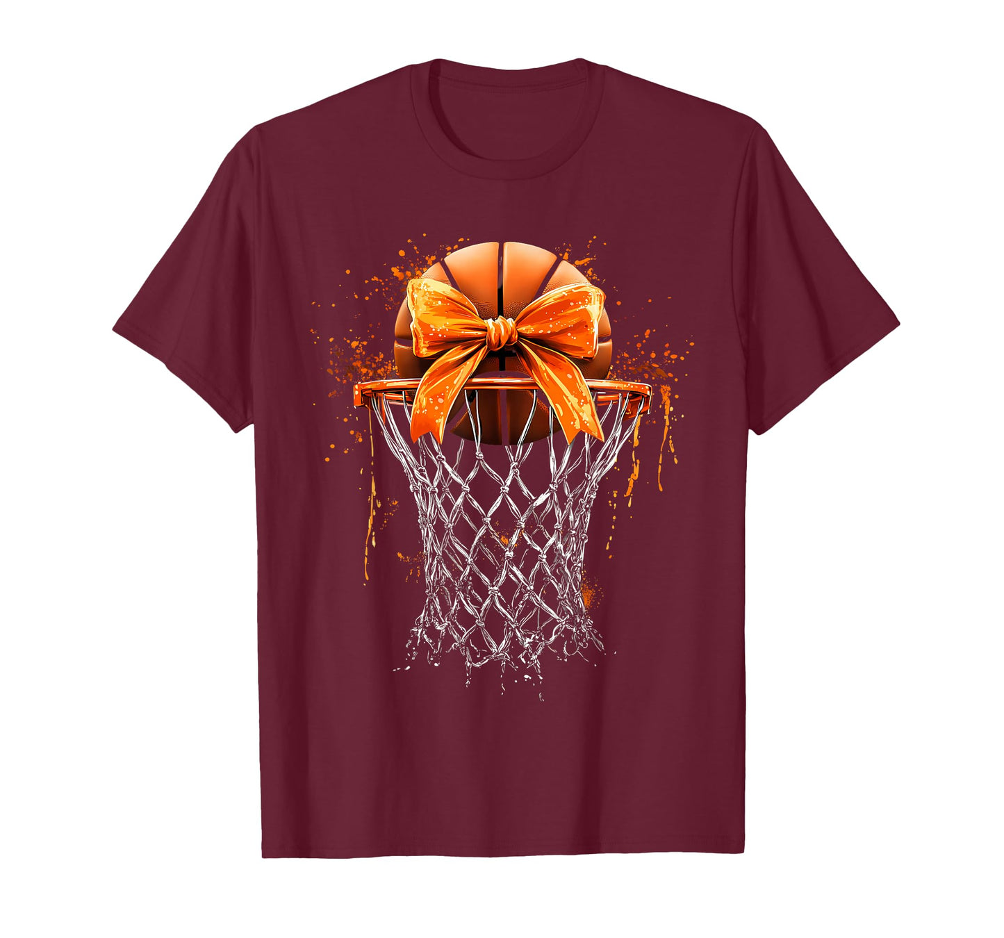 Basketball Coquette Bow Cute Basketball Player T-Shirt