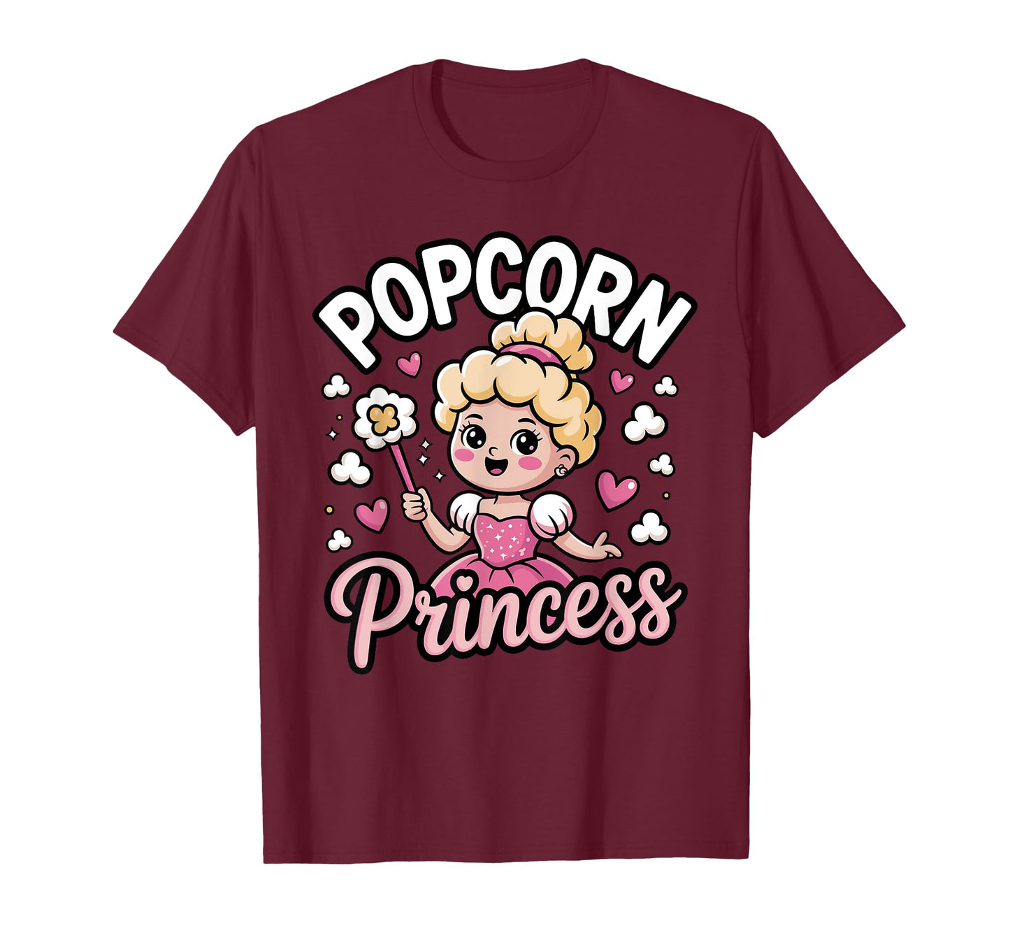 Funny Popcorn Art For Women Girls Kid Pop Corn Popcorn Lover T-Shirt