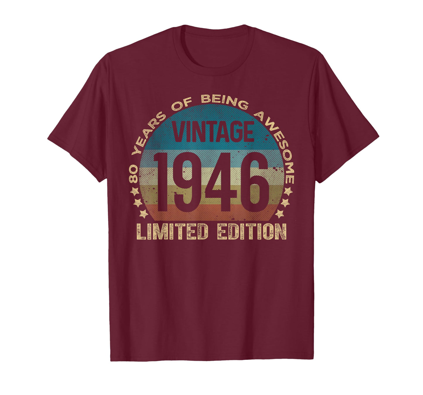 80 Year Old Gifts Vintage 1946 Limited Edition 80th Birthday T-Shirt