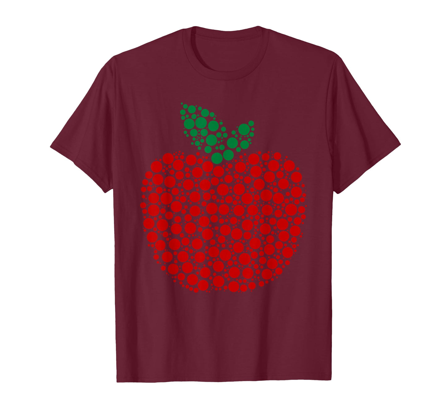 Apple Dot Pattern Art Teacher Appreciation Men Women Humor T-Shirt
