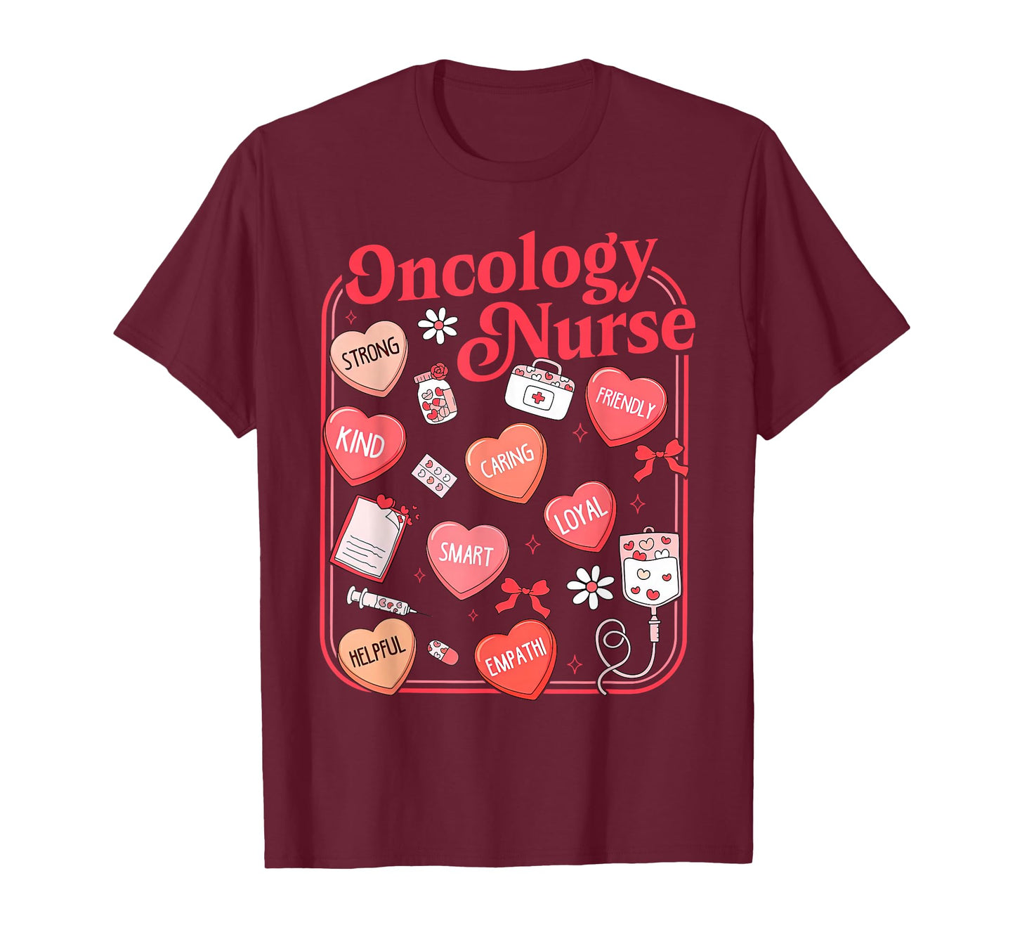 Valentine Day Oncology Nurse Hematology Hem Onc Cancer Chemo T-Shirt