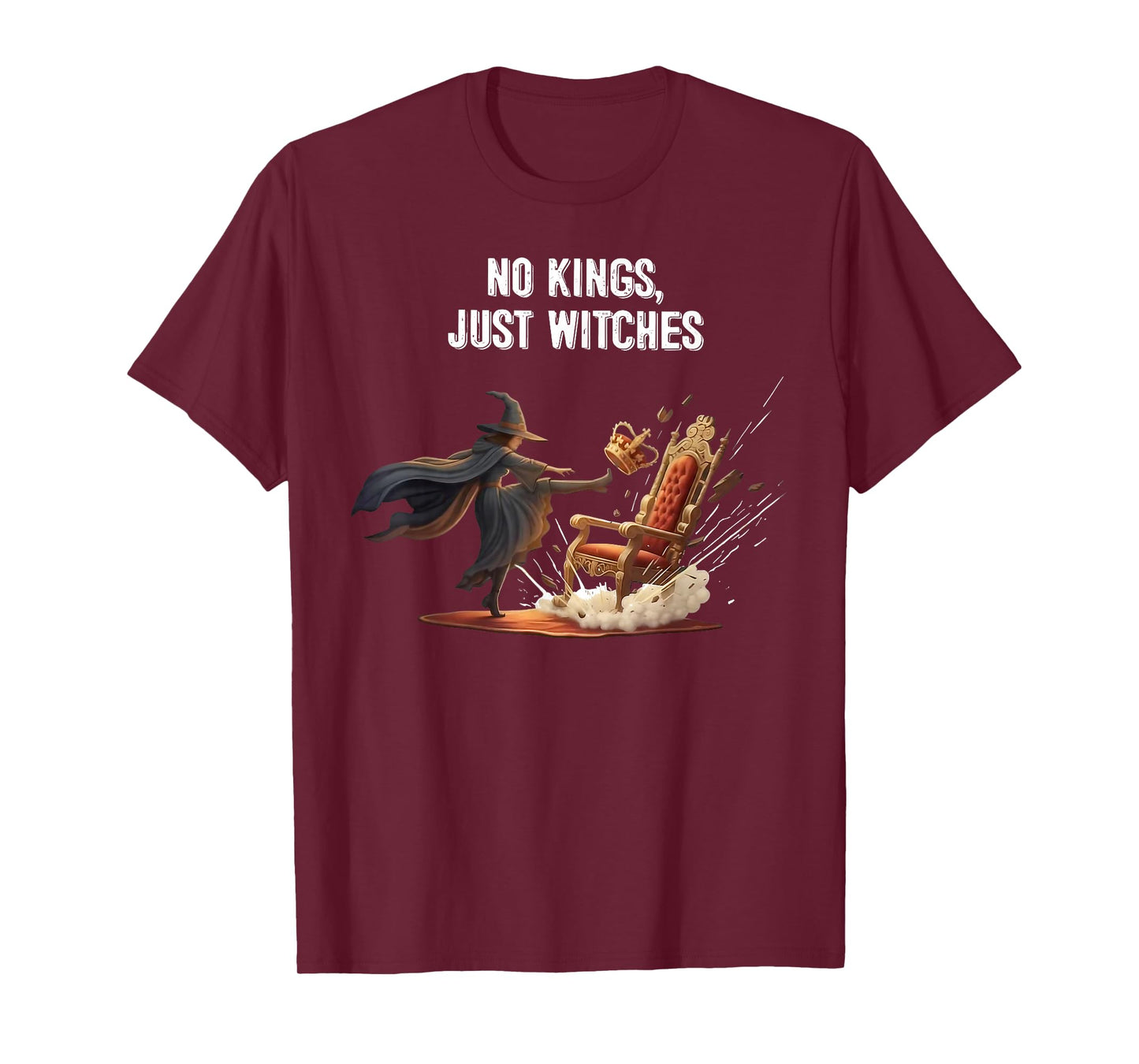 No Kings Just Witches Funny Witchcore Halloween Art T-Shirt