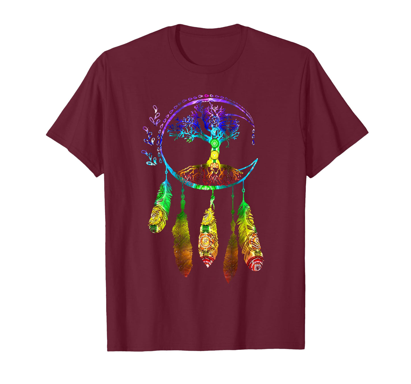 Moon Dream Catcher Feathers Tree of Life Gift T-Shirt