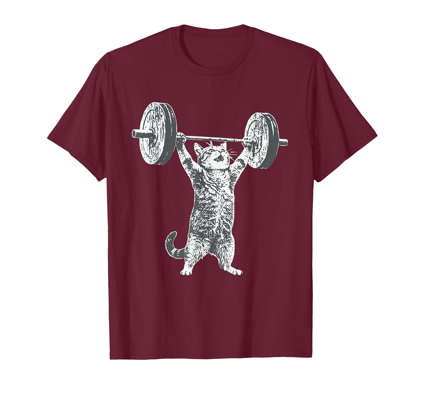 Funny Gym Cat Lifting Kitten Deadlift Workout Meme Cat Lover T-Shirt