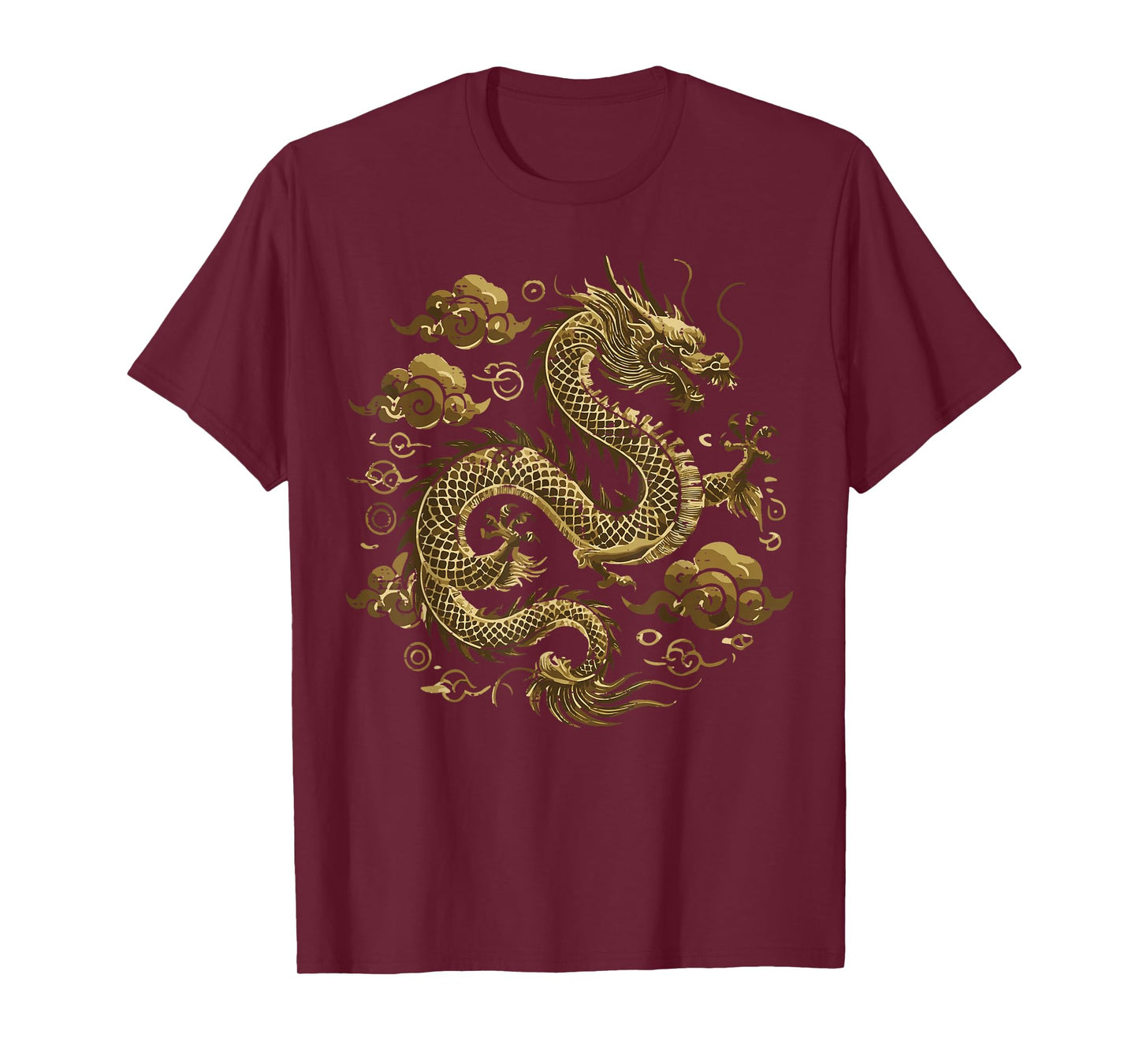 Asian Dragon Clouds Vintage Chinese Japanese Men Women Kids T-Shirt