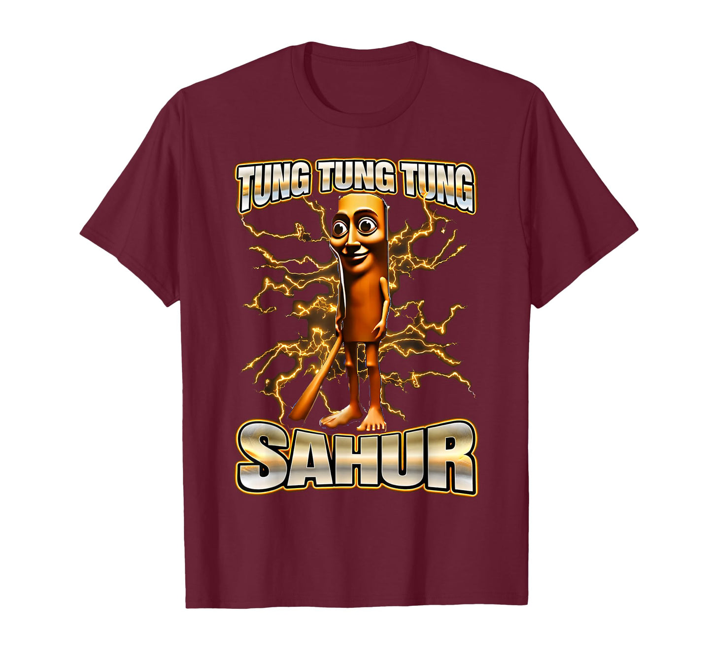 Funny Italian Brainrot Tung Tung Tung Sahur Y2K Bootleg T-Shirt