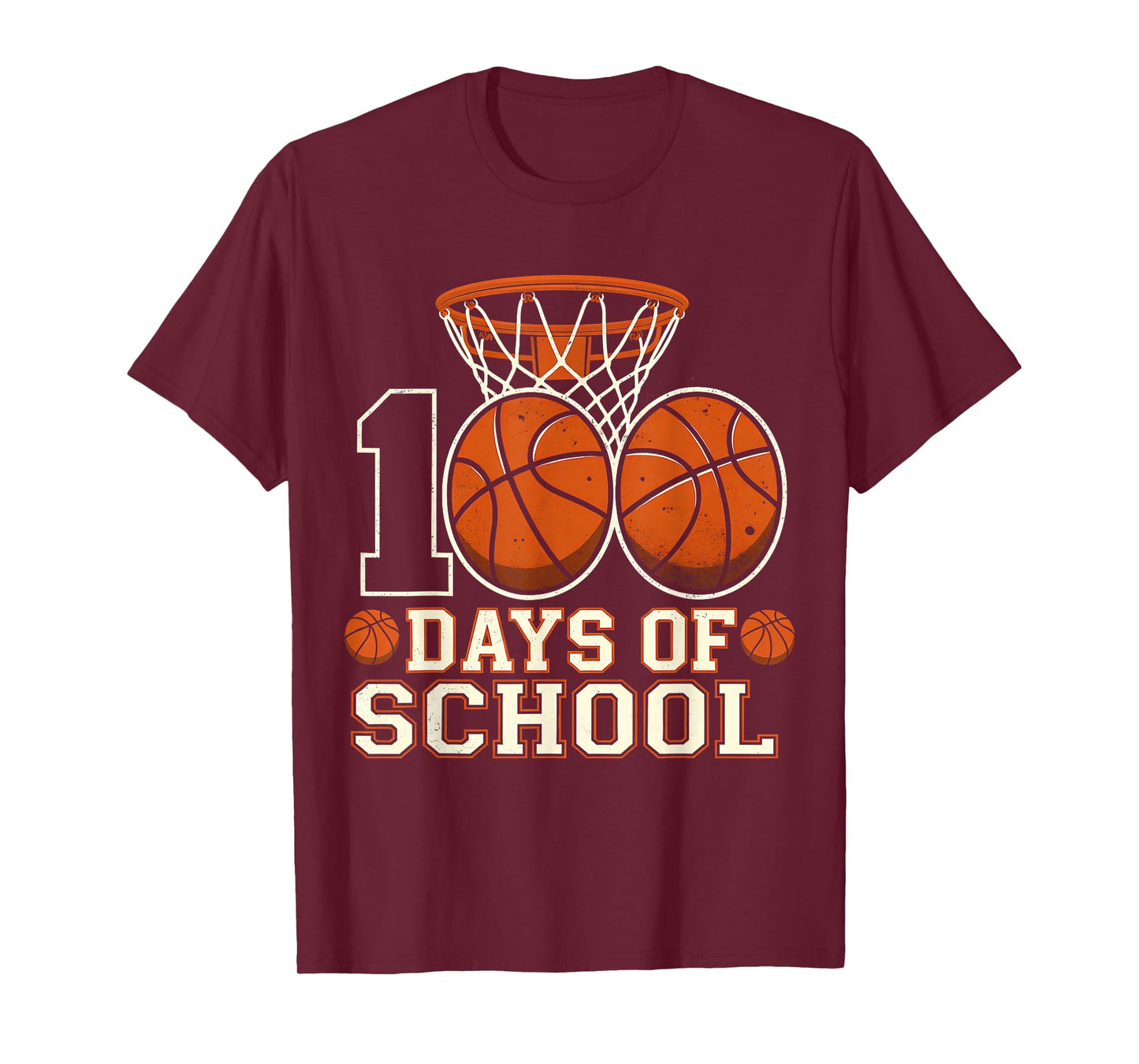 100 Days of School Boys Basketball Teacher T-Shirt