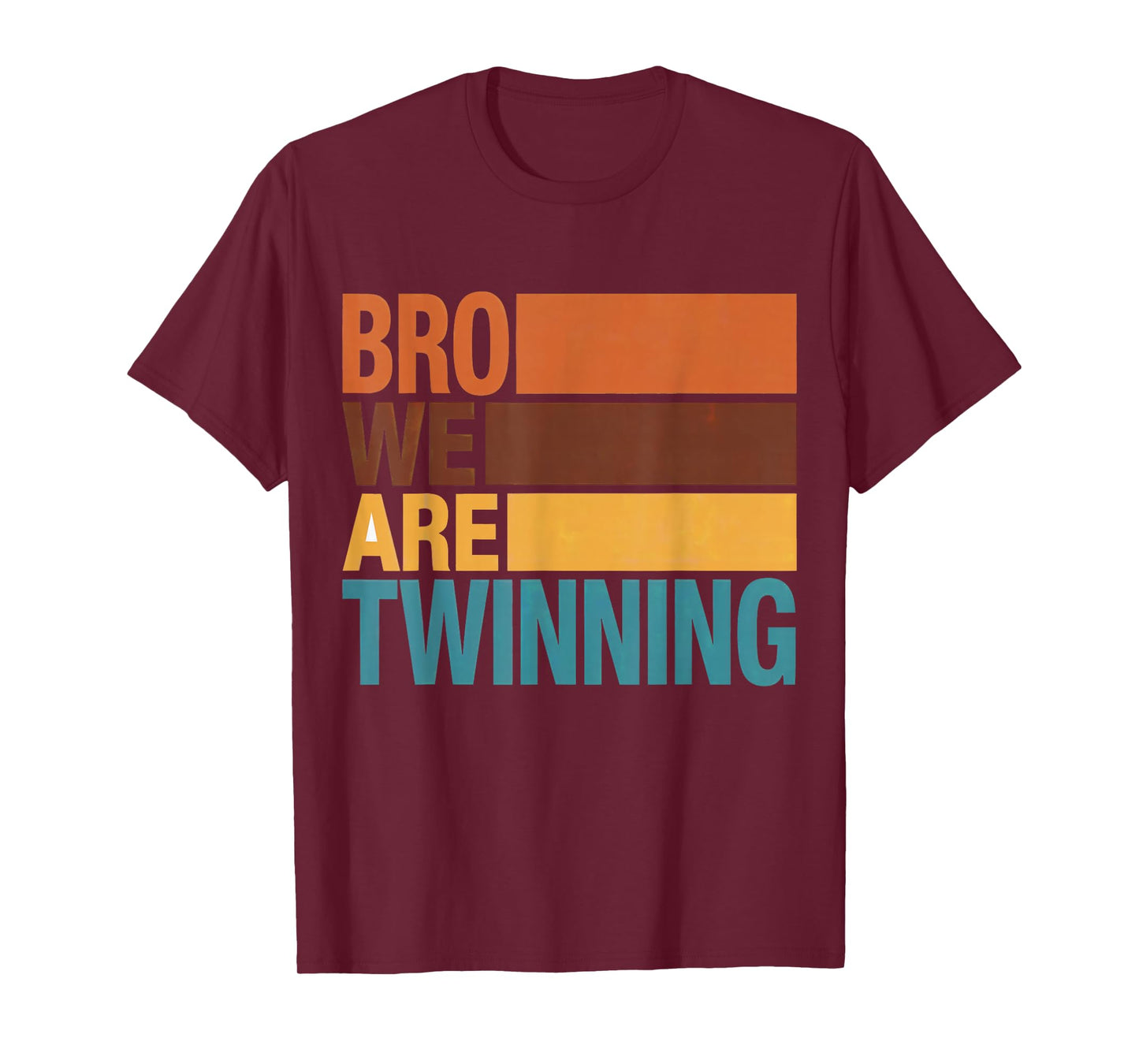 Bro We are Twinning Twin Day Spirit Week Funny Kids 70s boys T-Shirt