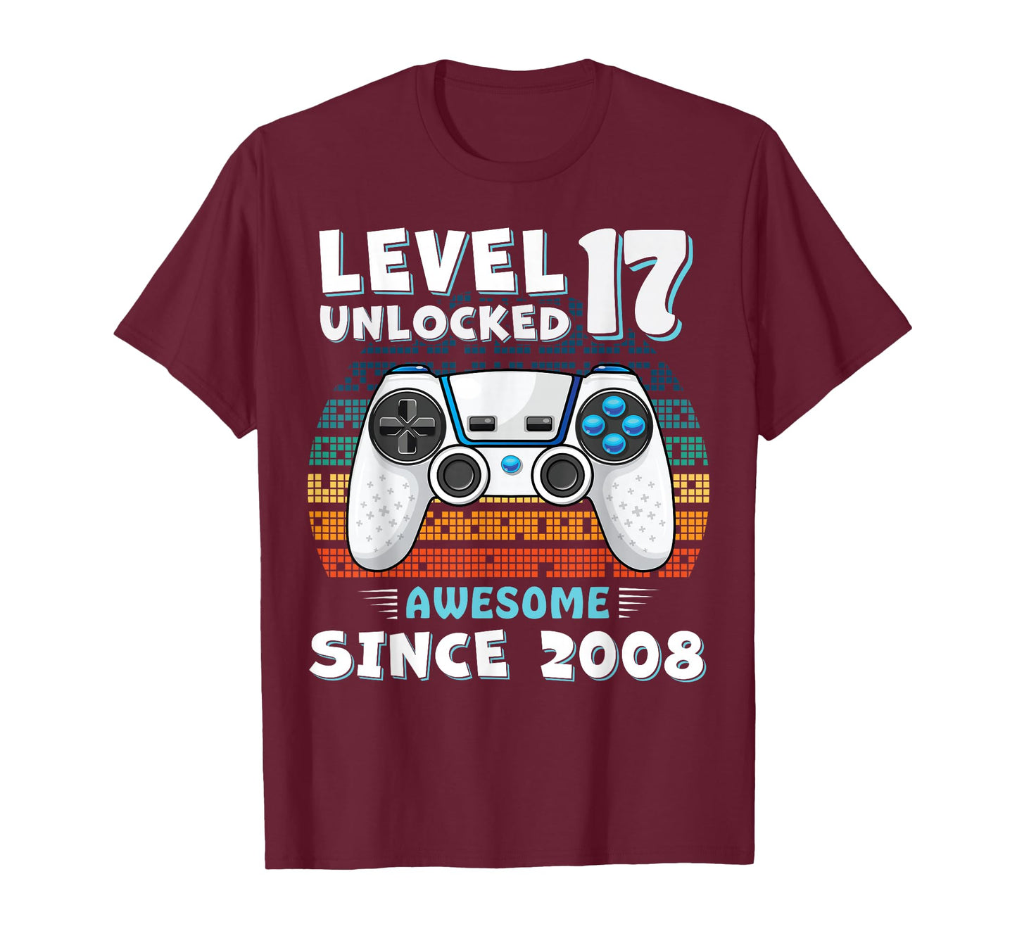 17 Year Old BDay Decorations Men Boy 17yr 2008 17th Birthday T-Shirt