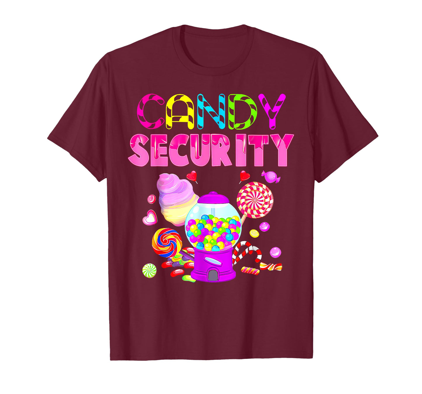Candy Land Costume Women Candy Crew Funny Candy Security T-Shirt