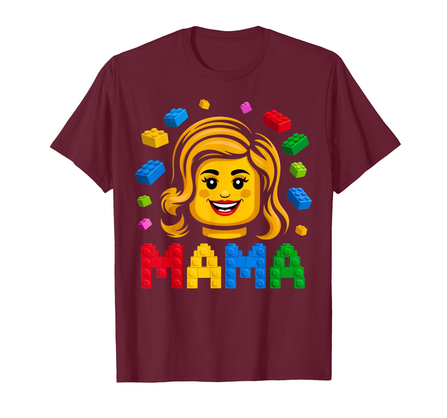 Family Mama Mom Master Builder Building Bricks Blocks Mother T-Shirt
