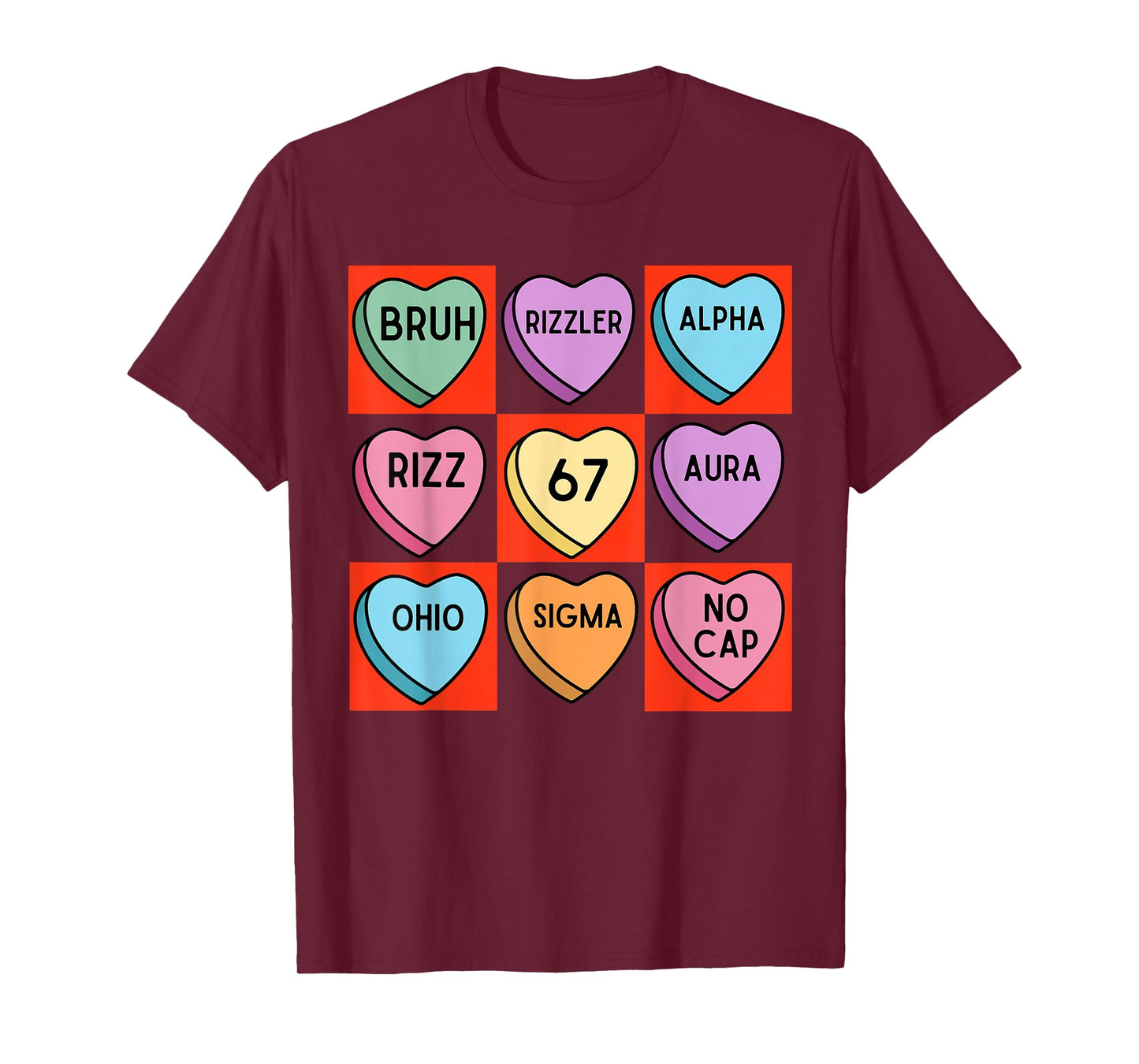 Brain Rot Valentine's - Funny 67 Valentine's Rizz, No Cap T-Shirt