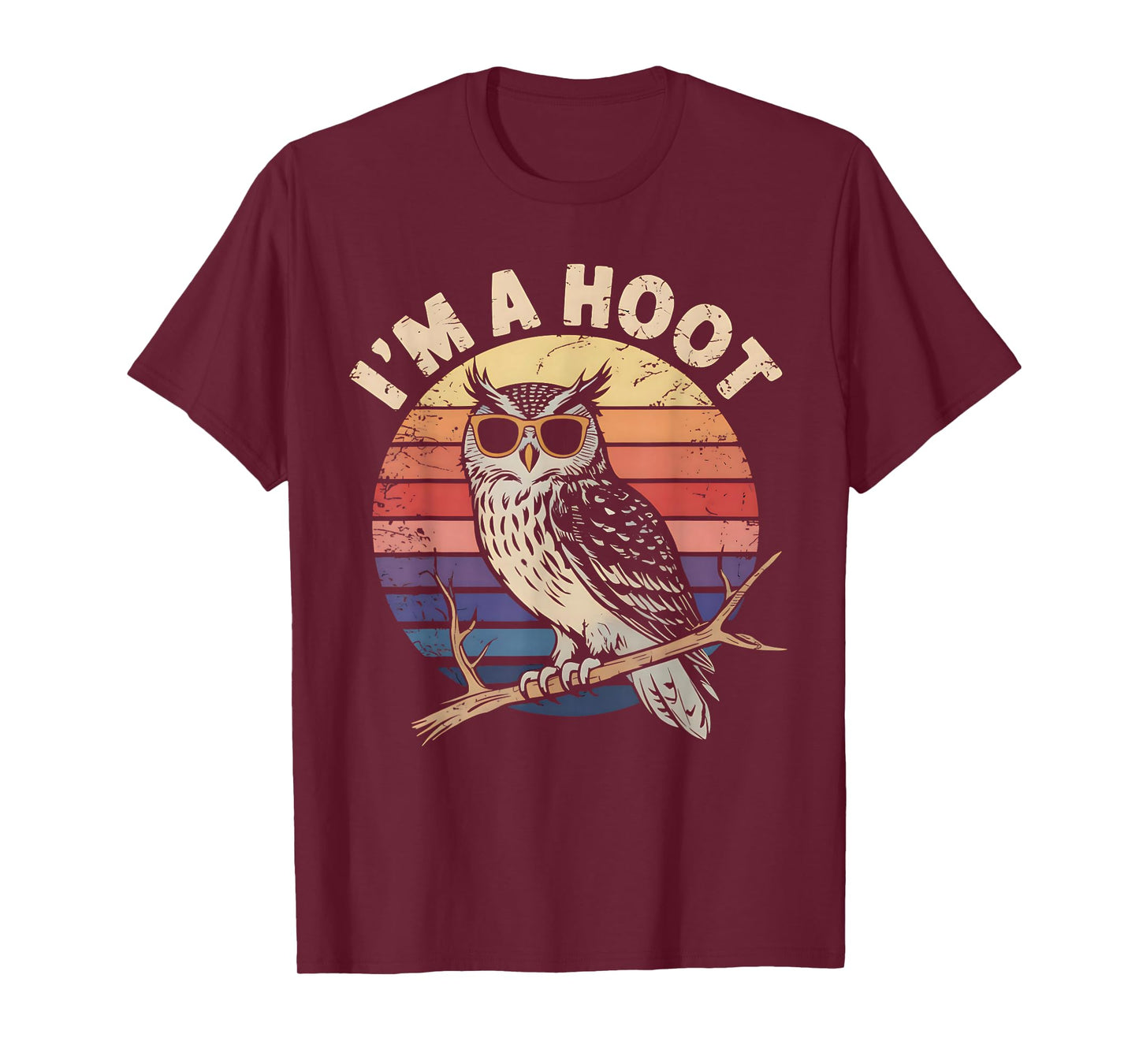 Retro I'M A Hoot Owl Bird Lover Funny Sarcastic Vintage Joke T-Shirt