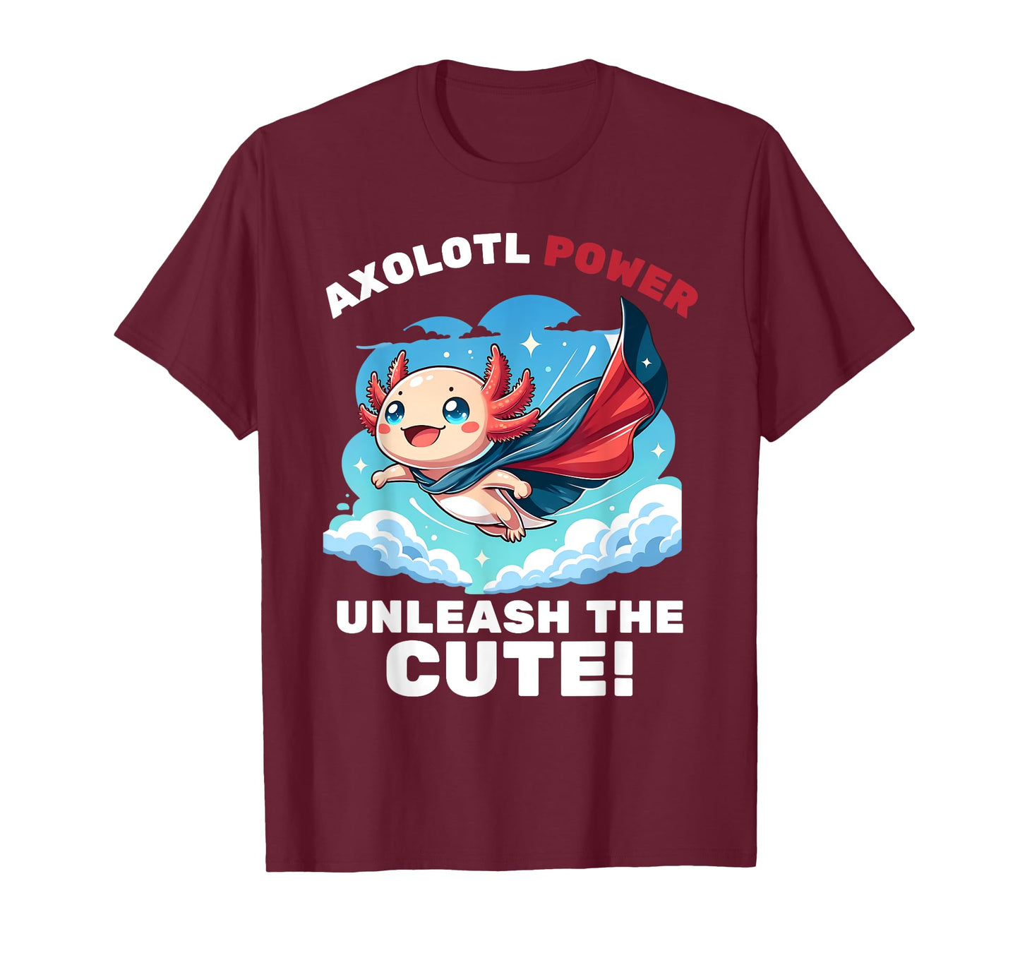 Funny axolotl superhero kids boys girls T-Shirt