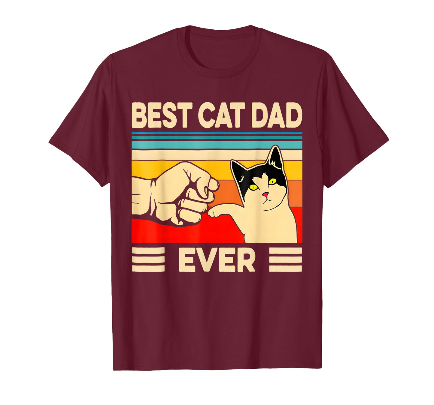 Cat-Shirt Men Best Cat Dad Ever Funny Cat Lover Gift T-Shirt