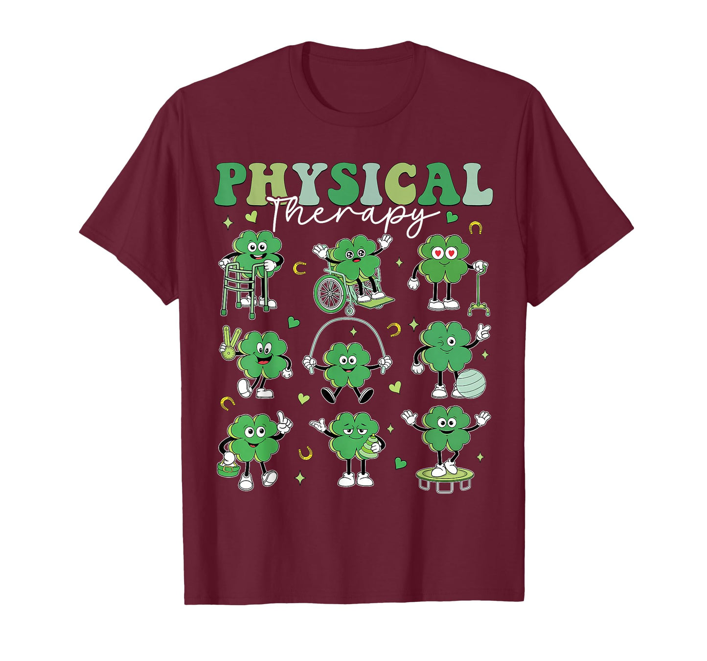 Physical Therapy PT Funny Shamrock St Patricks Day T-Shirt