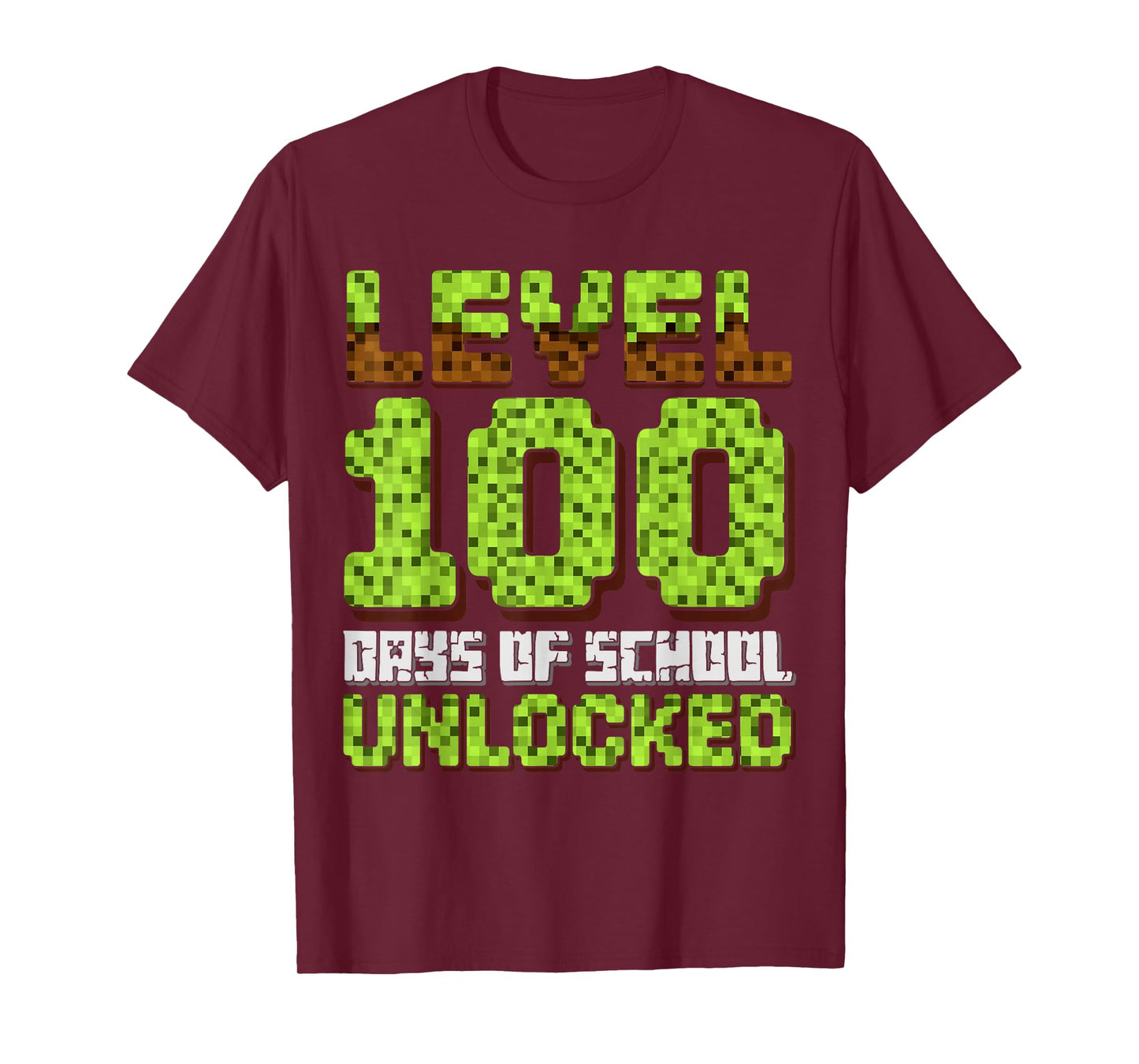 Level 100 Days of School Unlocked Game Boys 100th Day Kids T-Shirt