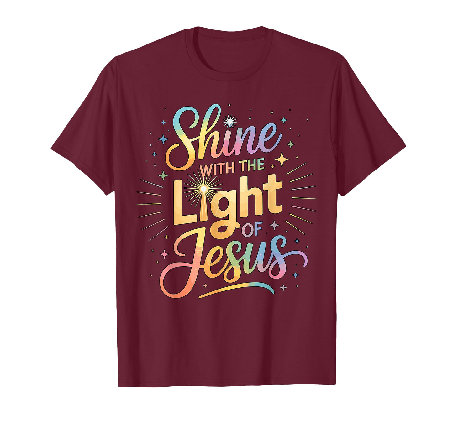 Shine The Light of Jesus Christian Faith T-Shirt