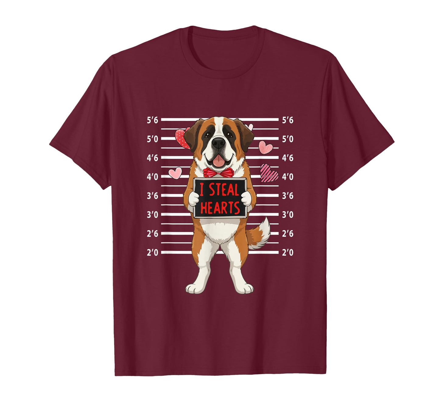 I Steal Cute Hearts Valentine's Day St. Bernard Lover Owner T-Shirt