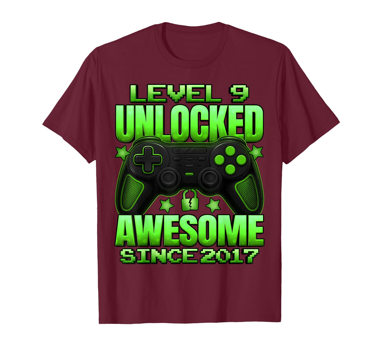Level 9 Unlocked 9 Year Old Gifts for Boys 9th Birthday Boy T-Shirt