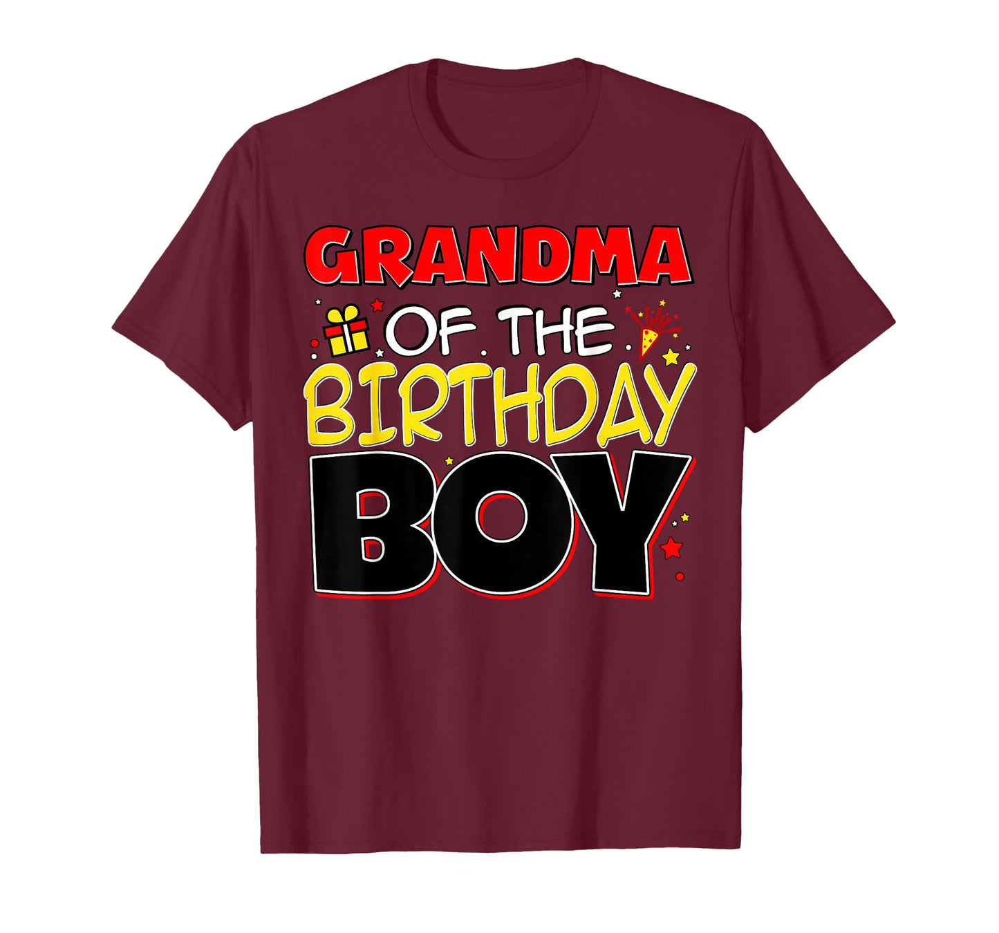 Grandma Of The Birthday Boy Family Party Birthday Outfit T-Shirt