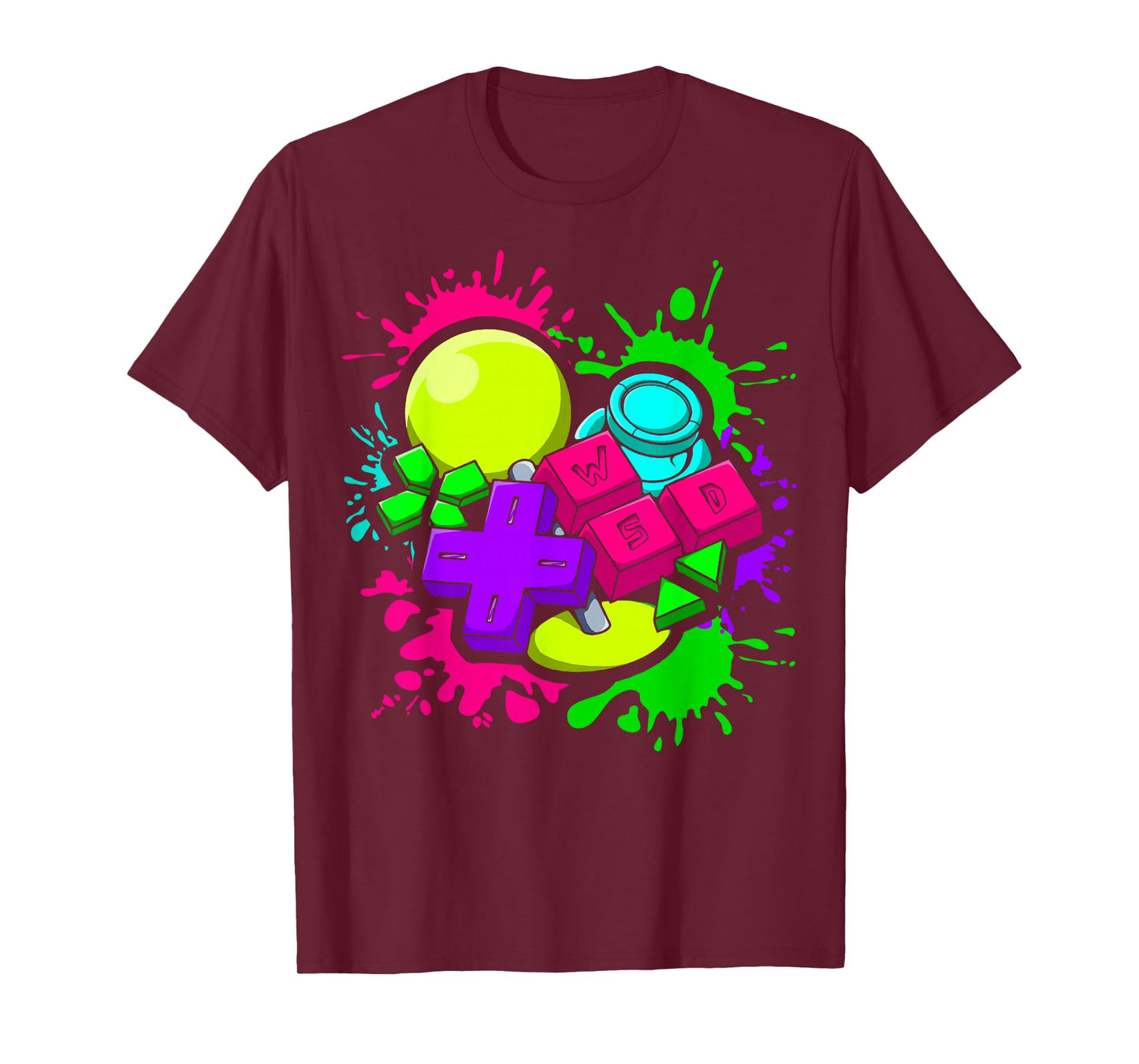 Video Game Console Controllers Retro 80's 90's Arcade Gamer T-Shirt