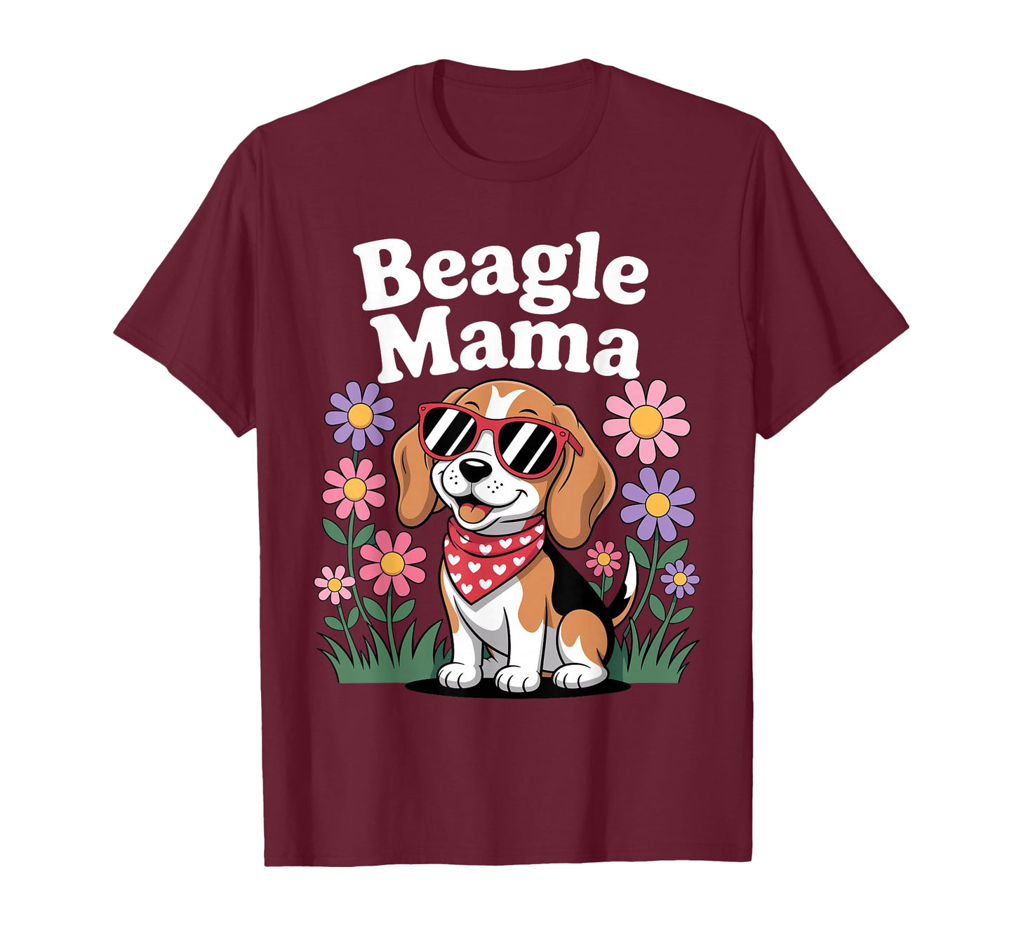 Funny Beagle Art for Women Girls Mom Beagle Dog Lover Beagle T-Shirt