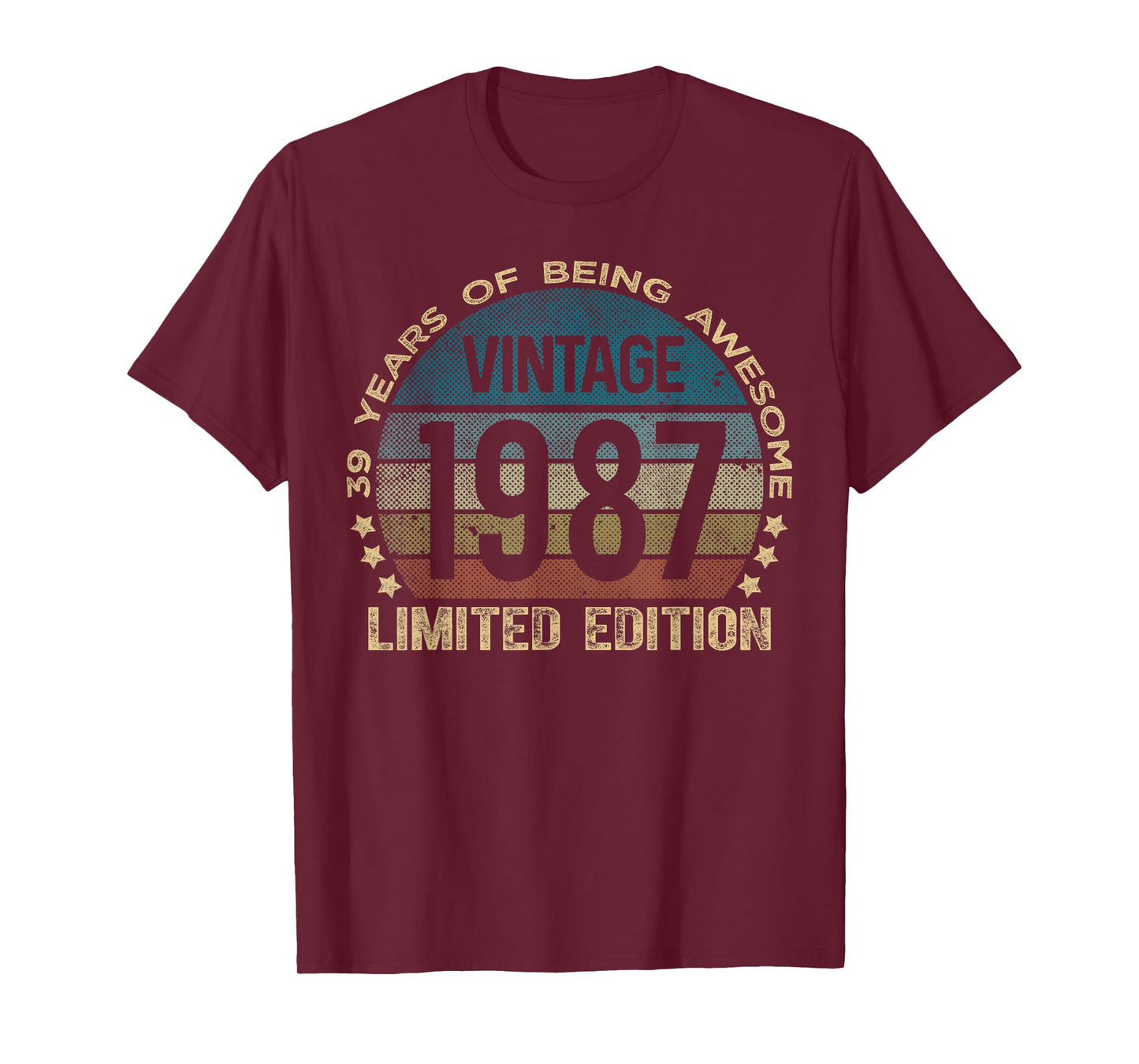 39 Year Old Gifts Vintage 1987 Limited Edition 39th Birthday T-Shirt