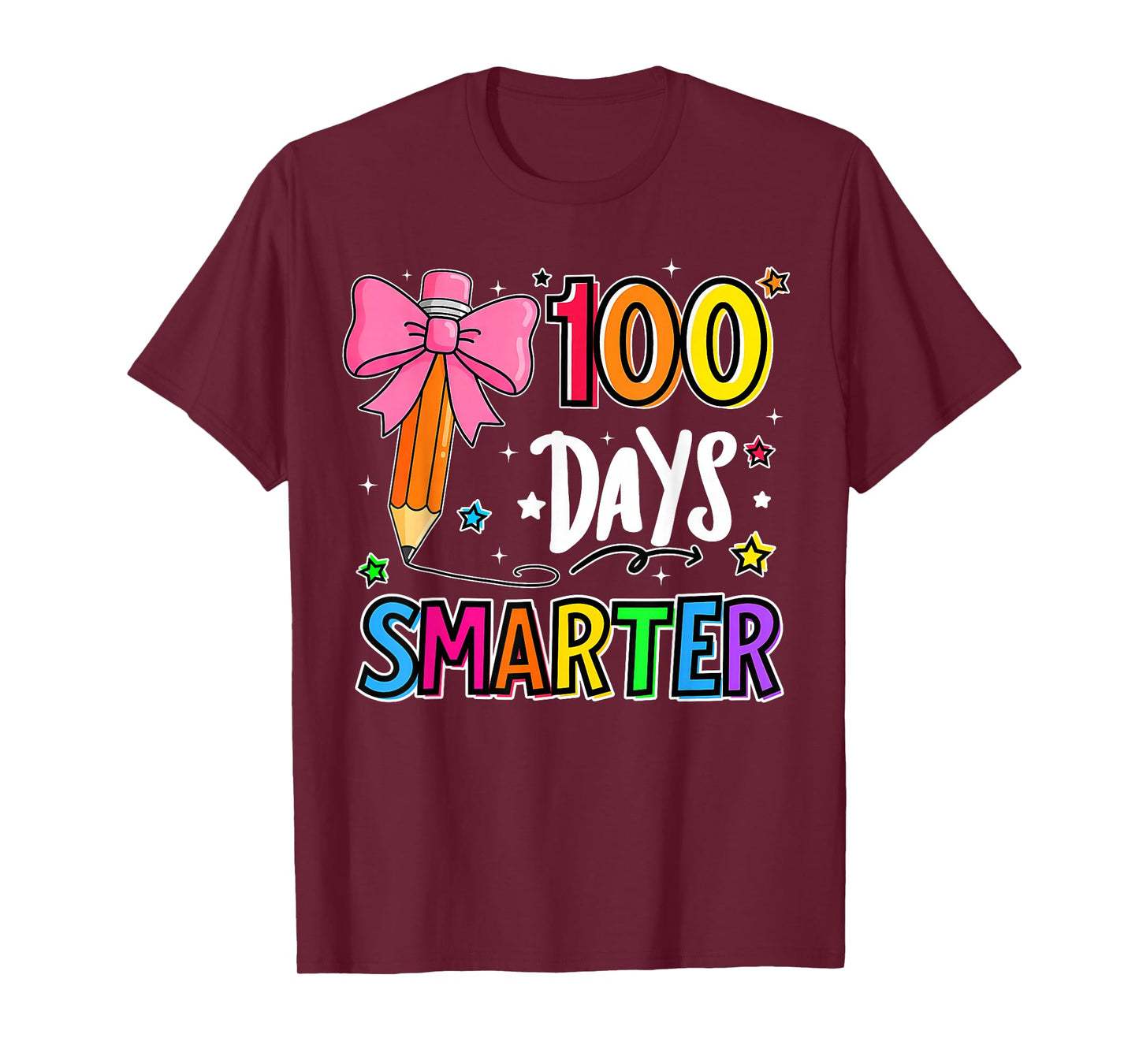 100 Days Smarter Bun 100th Day School Teacher Girls Kids T-Shirt