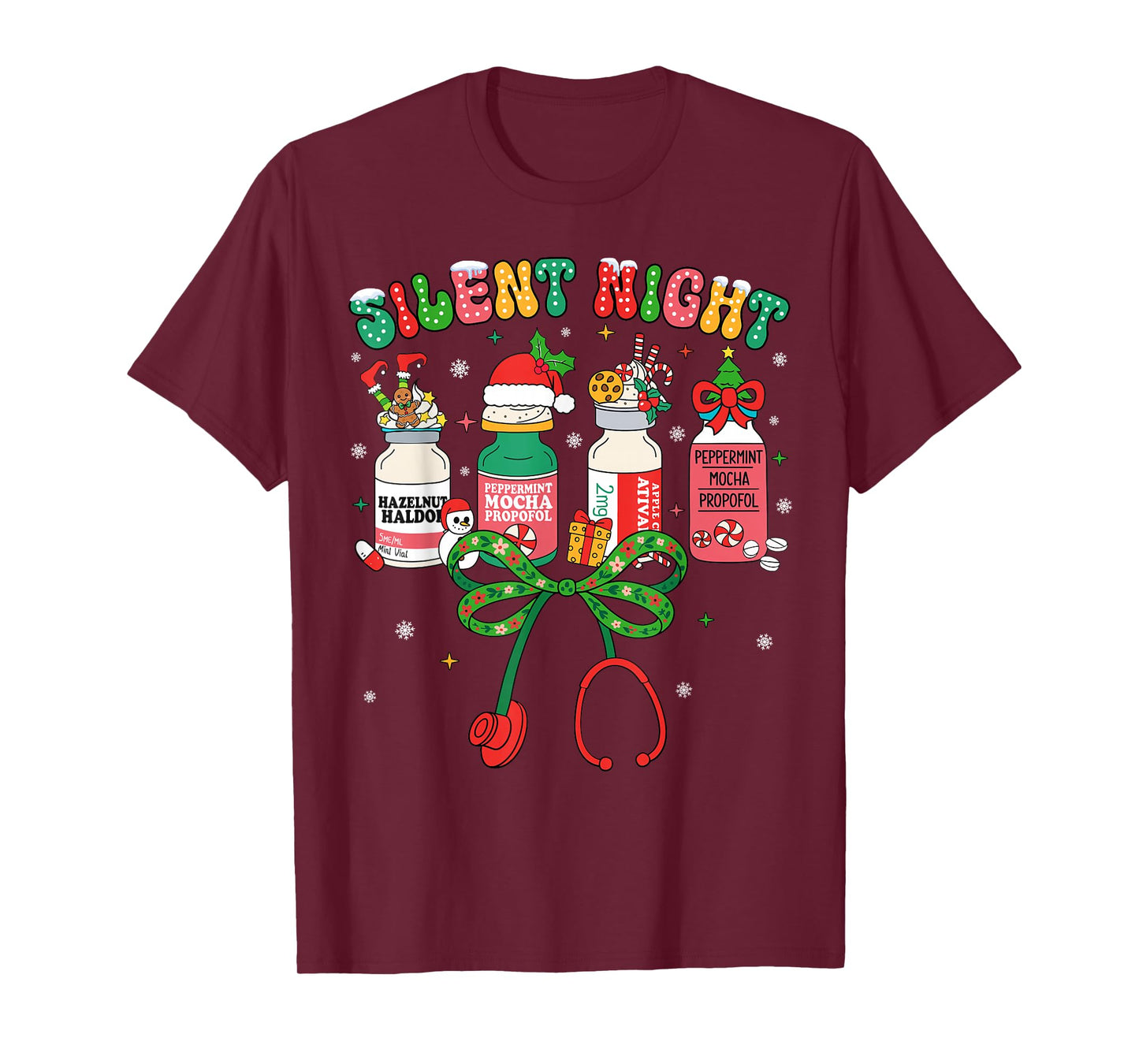 Funny Christmas Nurse Medical Christmas ICU nicu RN ER Nurse T-Shirt