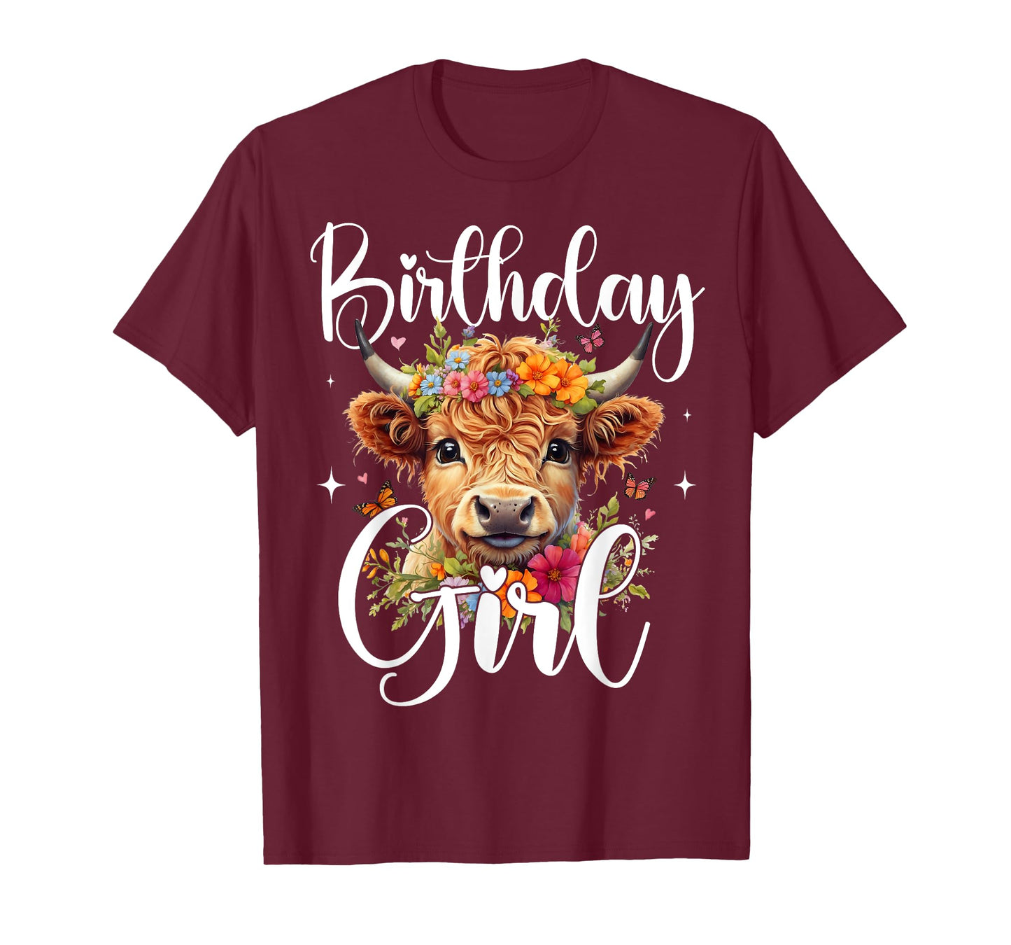Cow Birthday Girl Mother Girl Mama Woman Family Matching T-Shirt