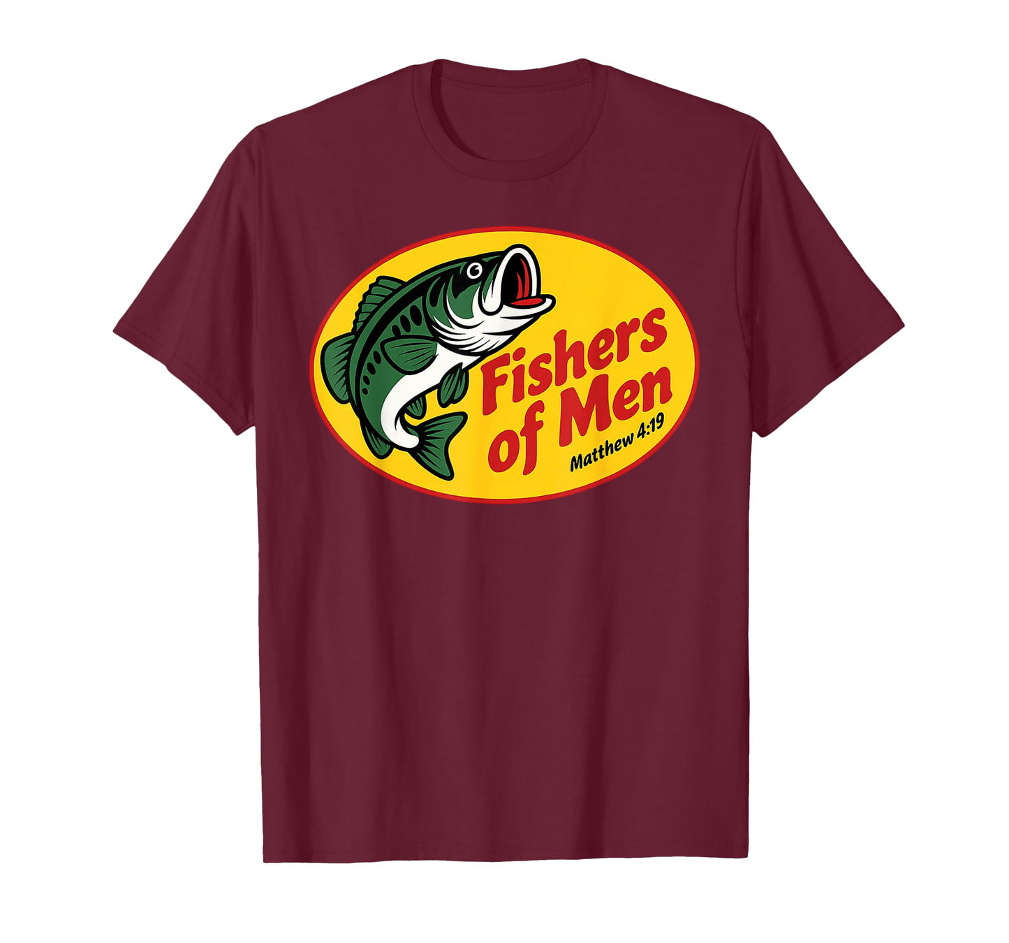 Fishers of Men Matthew 4:19 Christian Fishing Bible Verse T-Shirt
