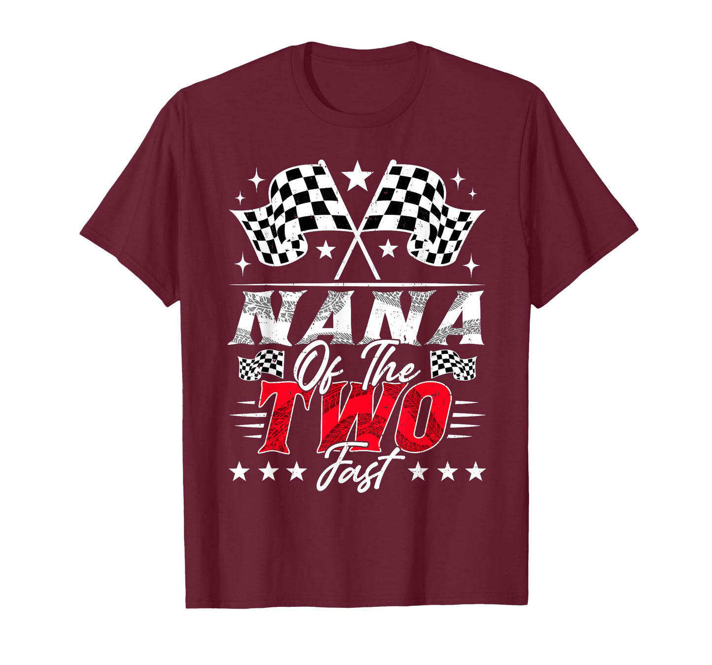 Nana Of The Two Fast Second Birthday Racing Car Family T-Shirt