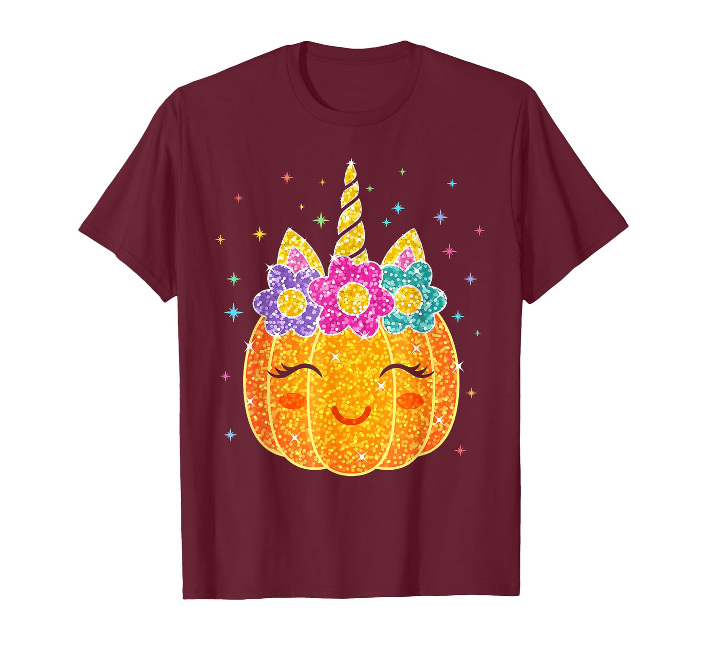 Cute Unicorn Pumpkin Halloween Costume for Girl Kids Toddler T-Shirt