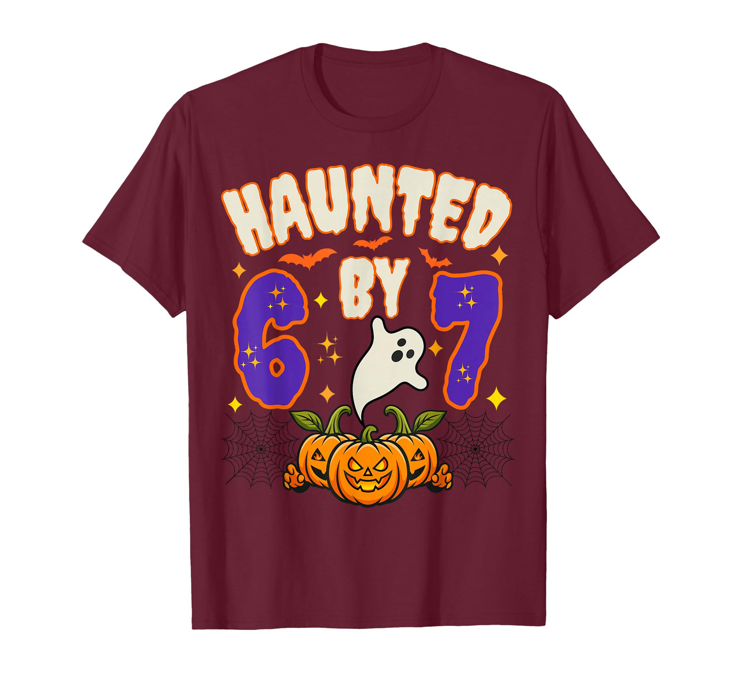 Halloween Haunted by 6 7 Six Seven Gen Alpha Z 67 Meme T-Shirt