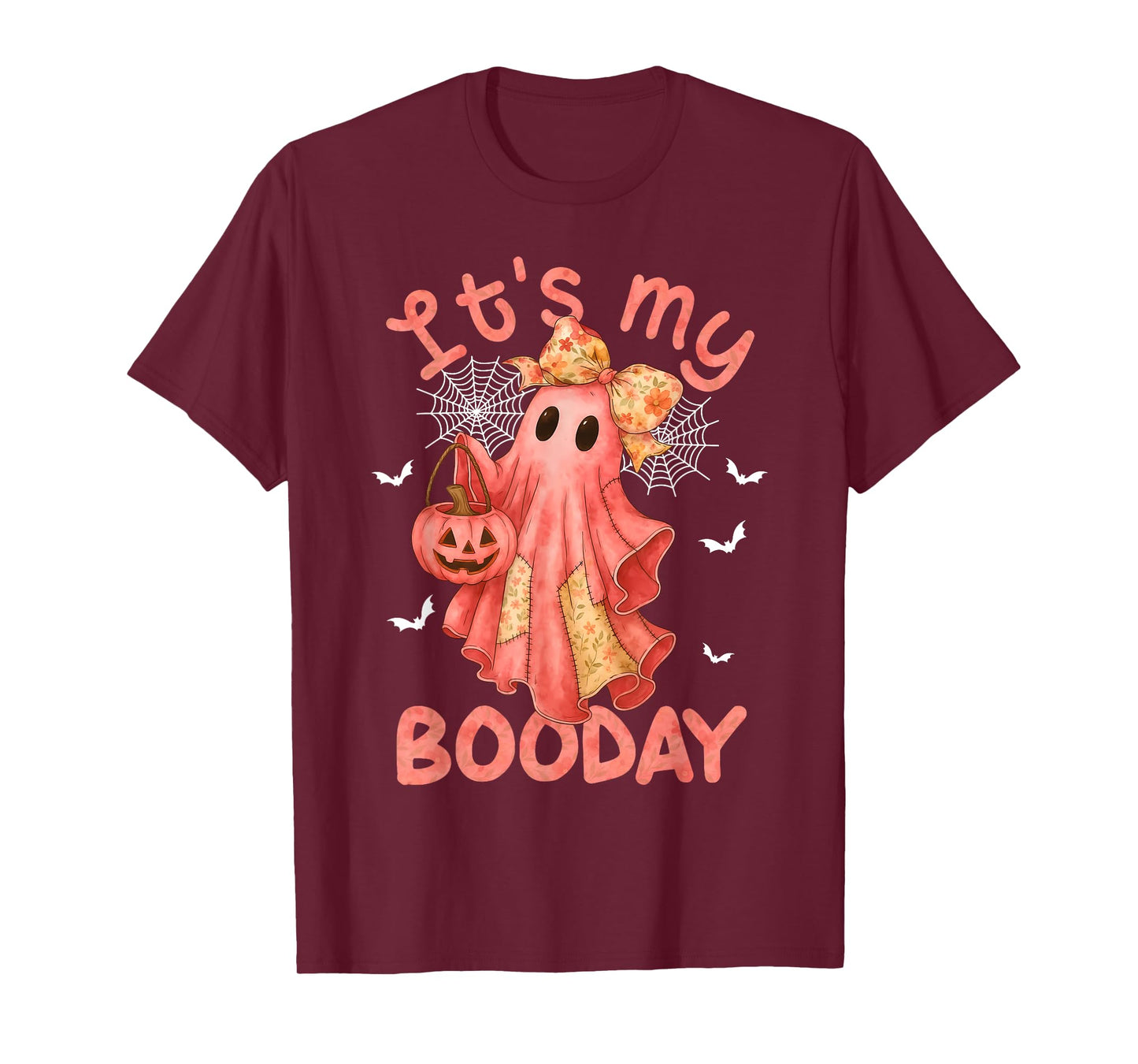 Its My Boo Day Halloween Pink Denim Birthday Ghost for Girl T-Shirt
