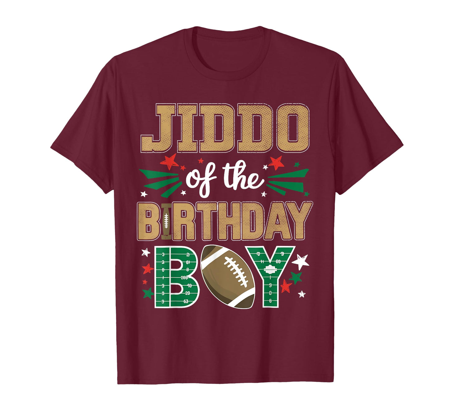 Jiddo of the Birthday Boy Football Family Bday Party Grandpa T-Shirt