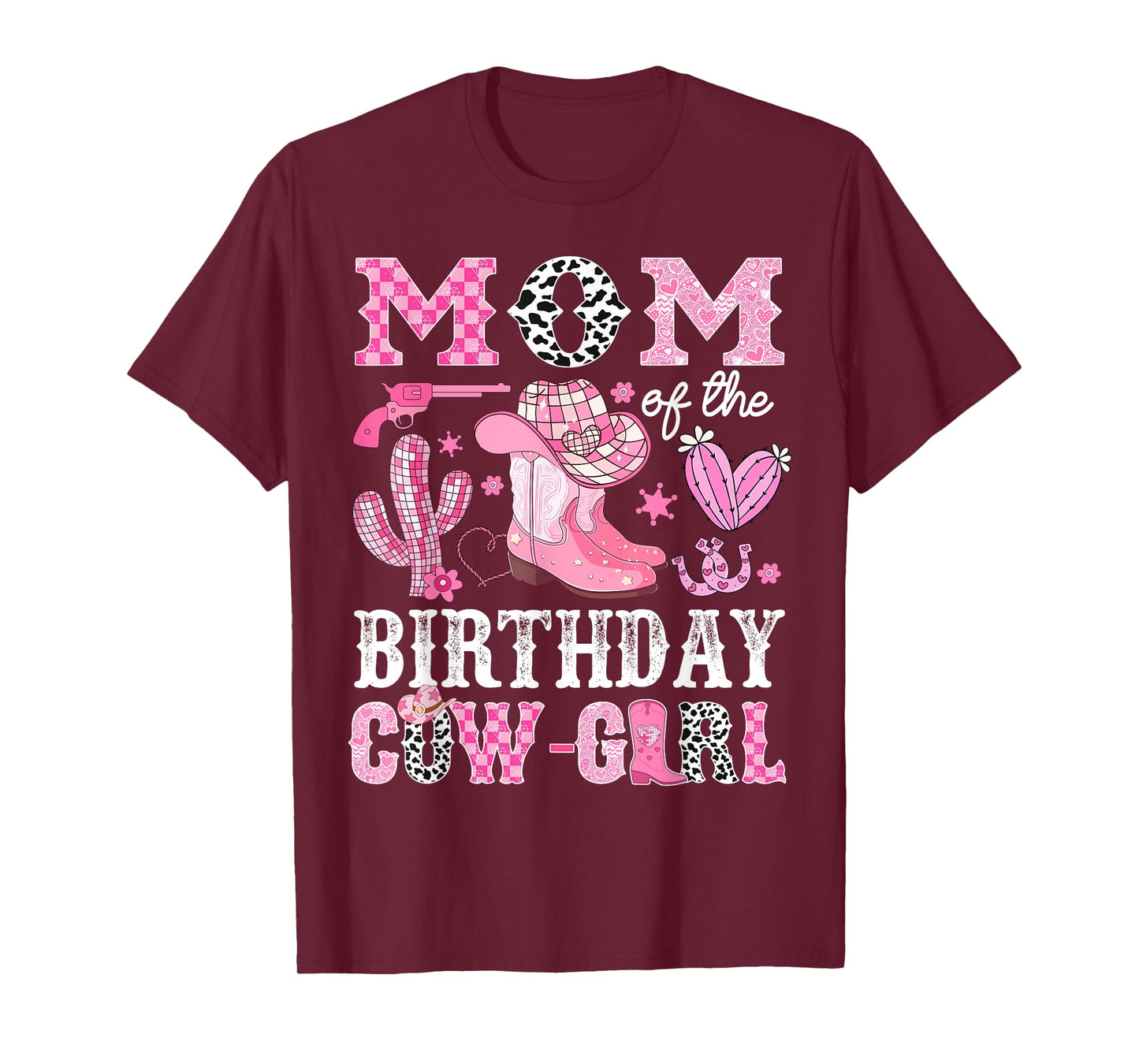 Mom Of The Birthday Cow-Girl Rodeo Cowgirl Bday T-Shirt