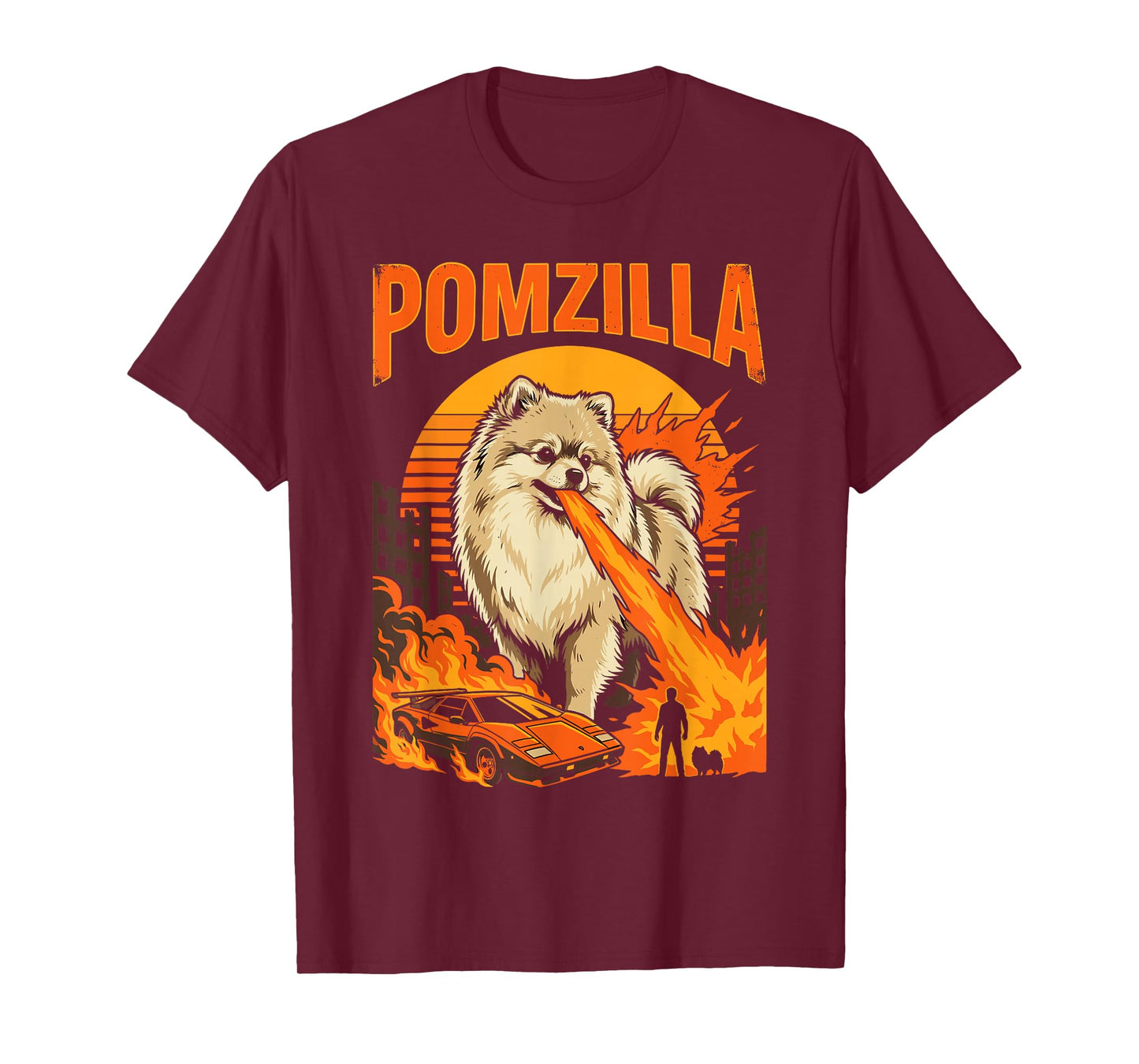Funny Pomzilla Pom Pomeranian Dog Lover T T-Shirt